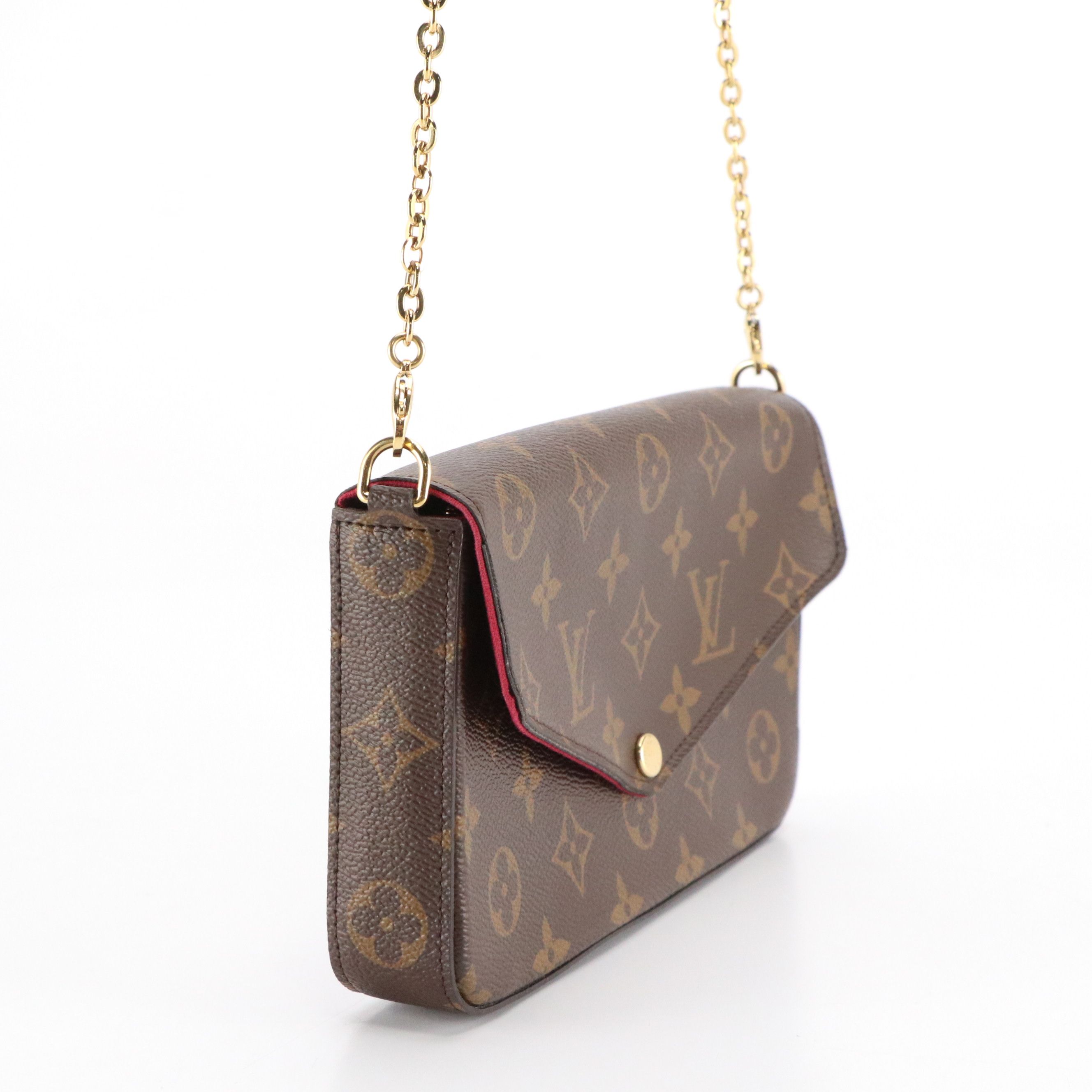 Louis Vuitton Fèlicie Chain Crossbody Bag and Zip Pochette in Monogram Canvas
