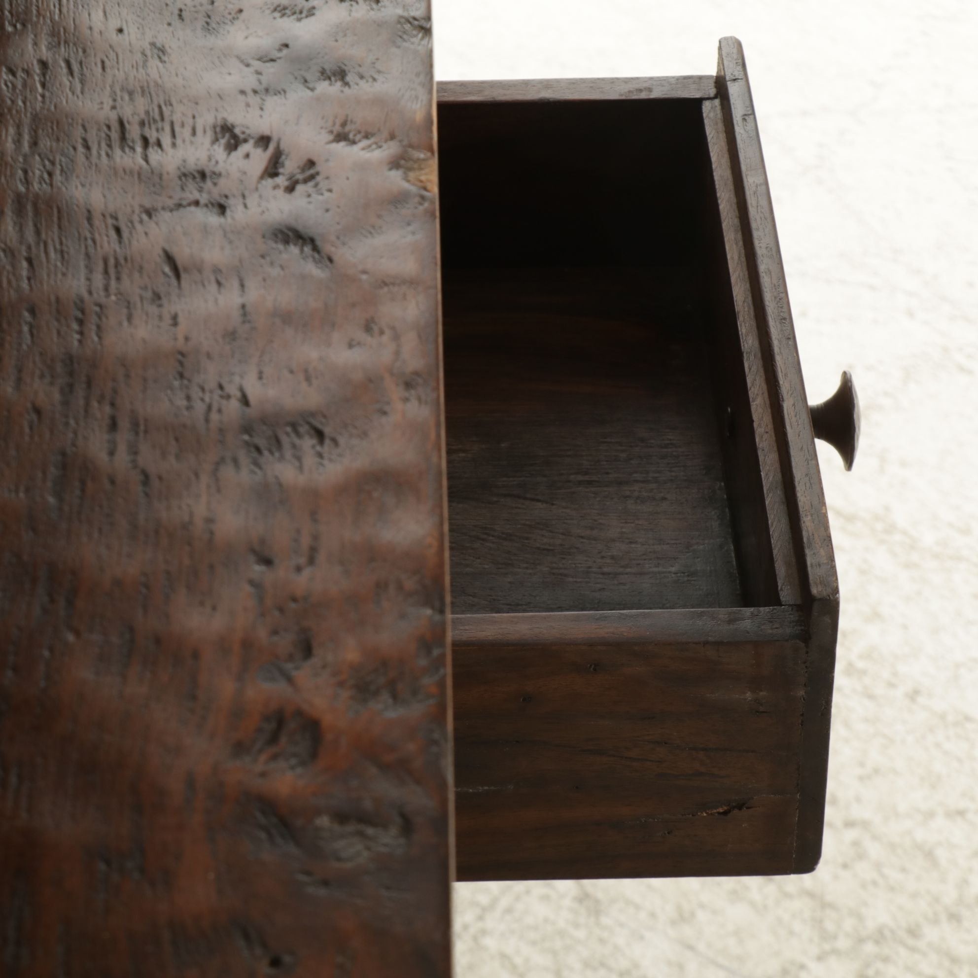 Rustic Style Tropical Hardwood Sideboard and Hutch, 21st Century