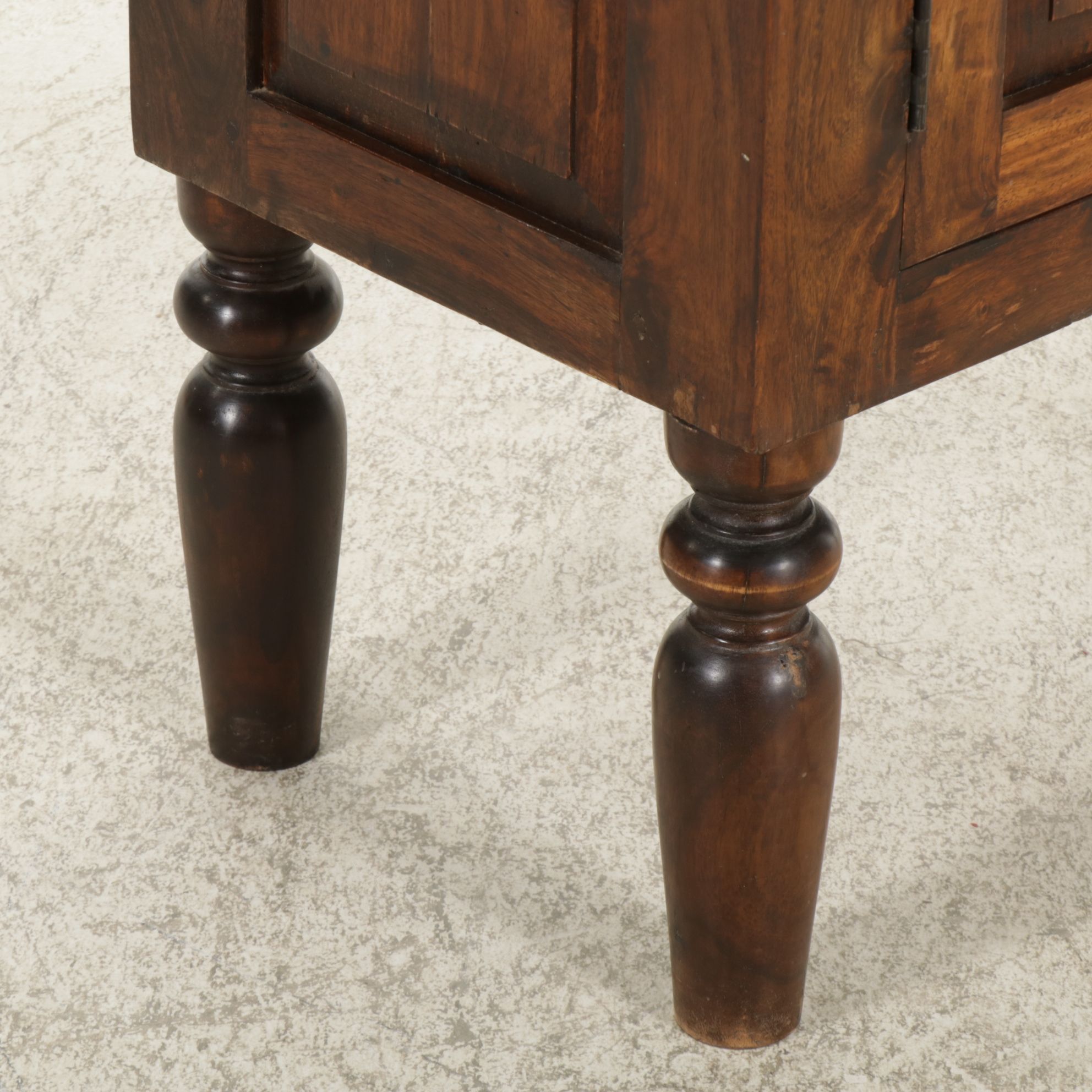 Rustic Style Tropical Hardwood Sideboard and Hutch, 21st Century