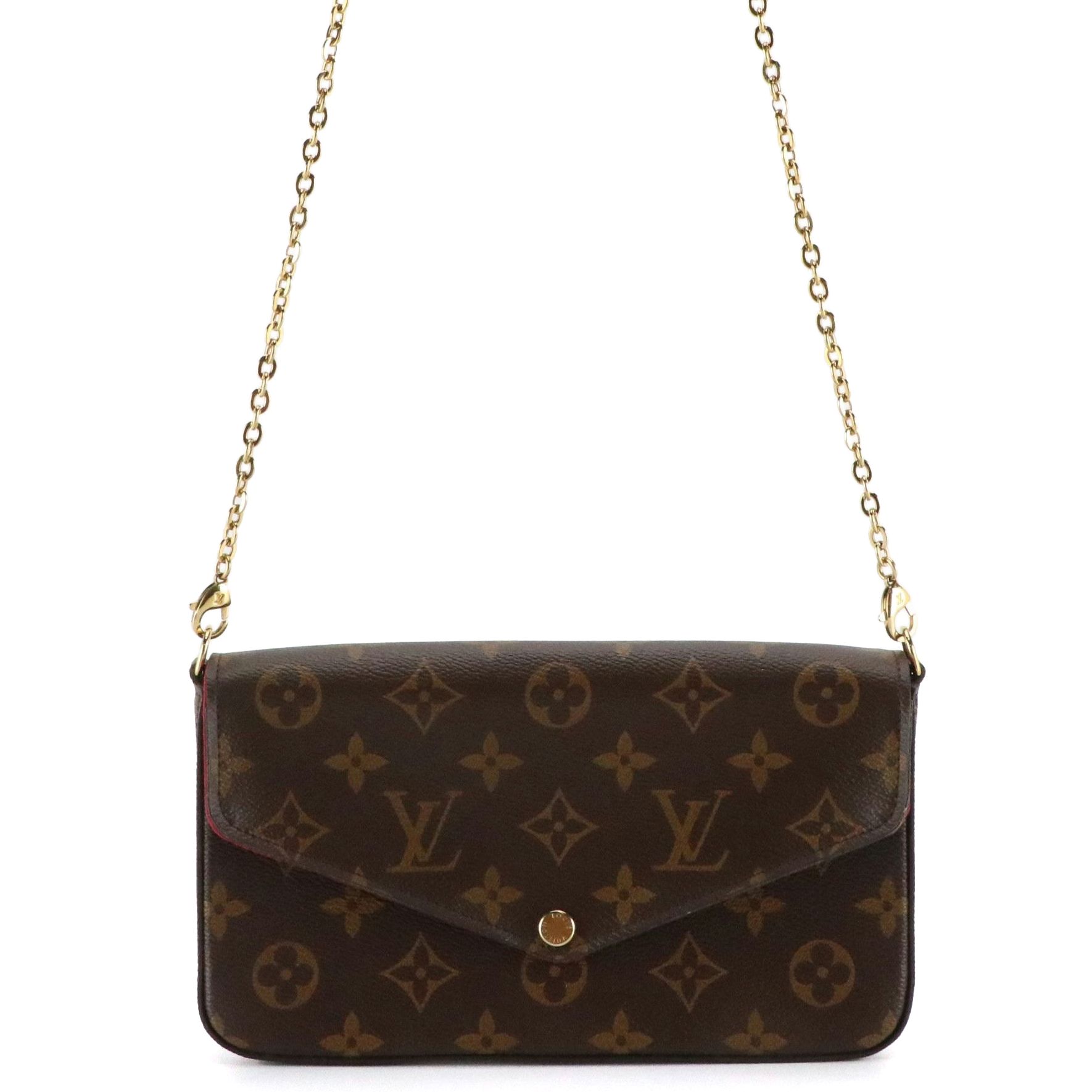 Louis Vuitton Fèlicie Chain Crossbody Bag and Zip Pochette in Monogram Canvas