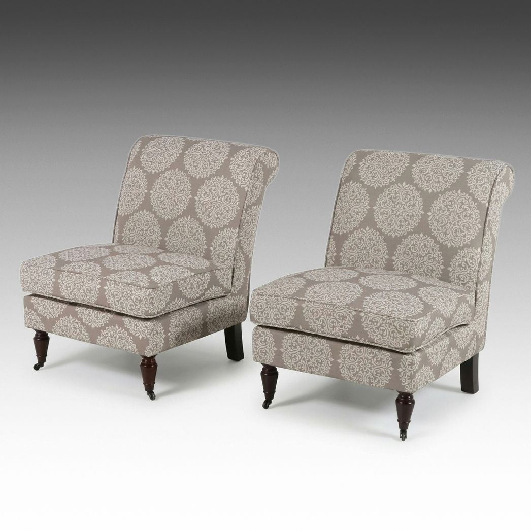 Pair of Office Star Products Slipper Chairs, 21st Century