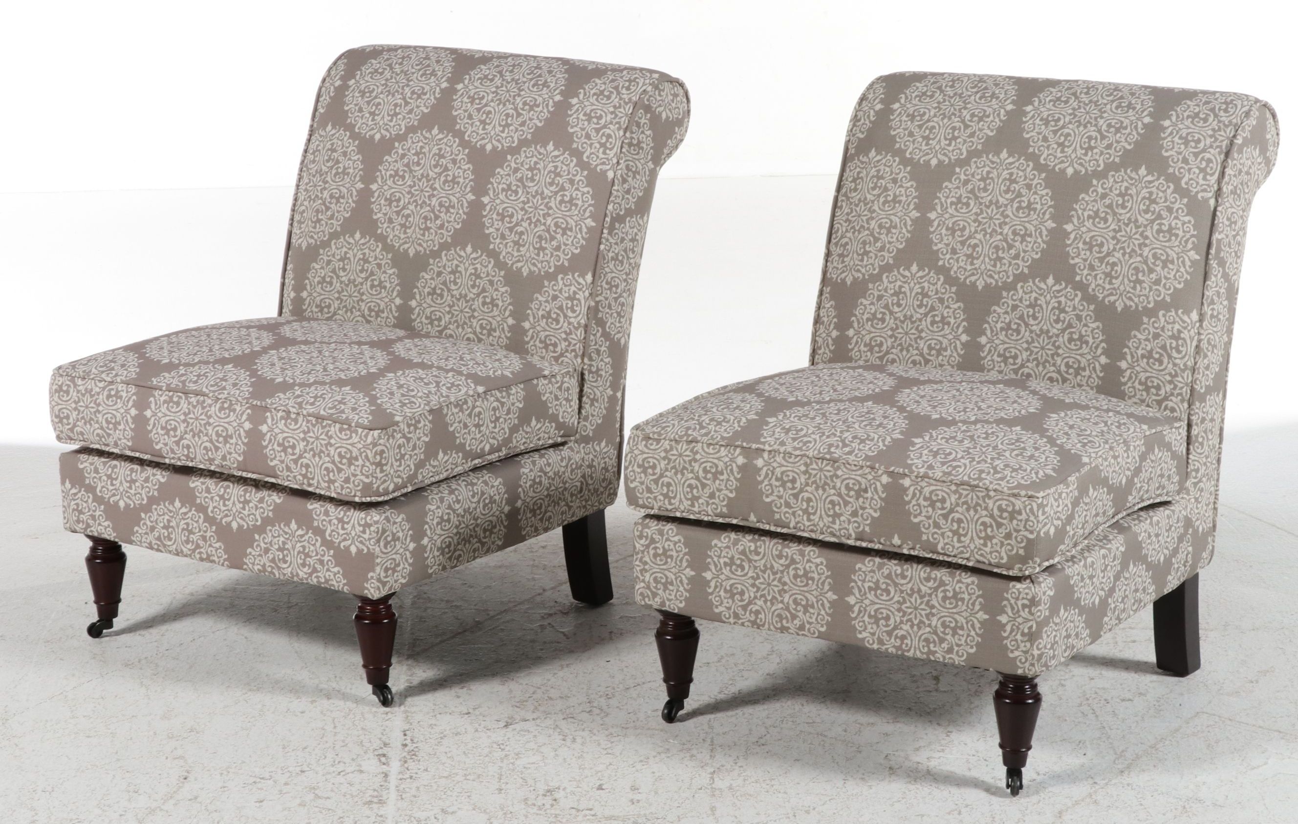 Pair of Office Star Products Slipper Chairs, 21st Century