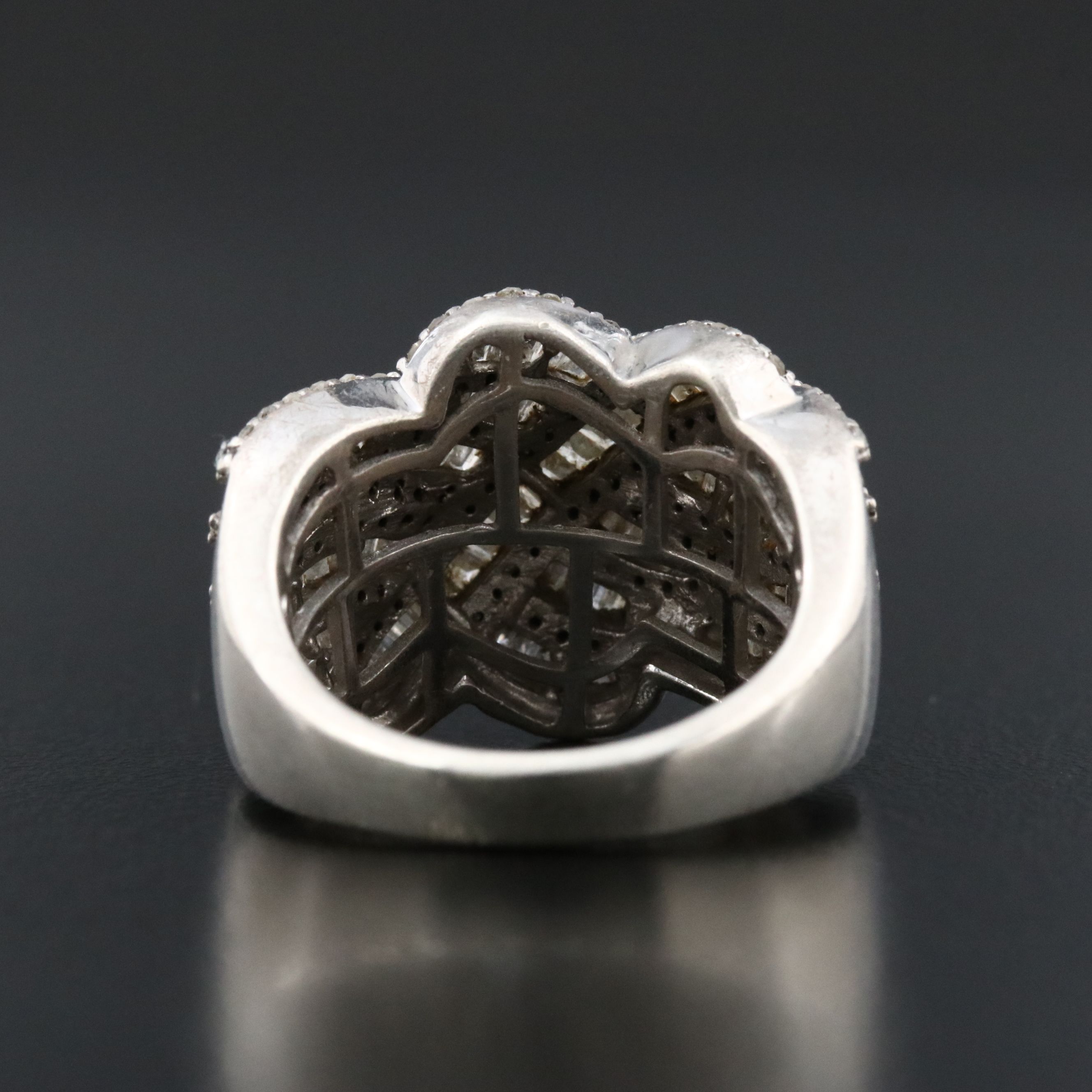 Sterling 1.52 CTW Diamond Crossover Ring