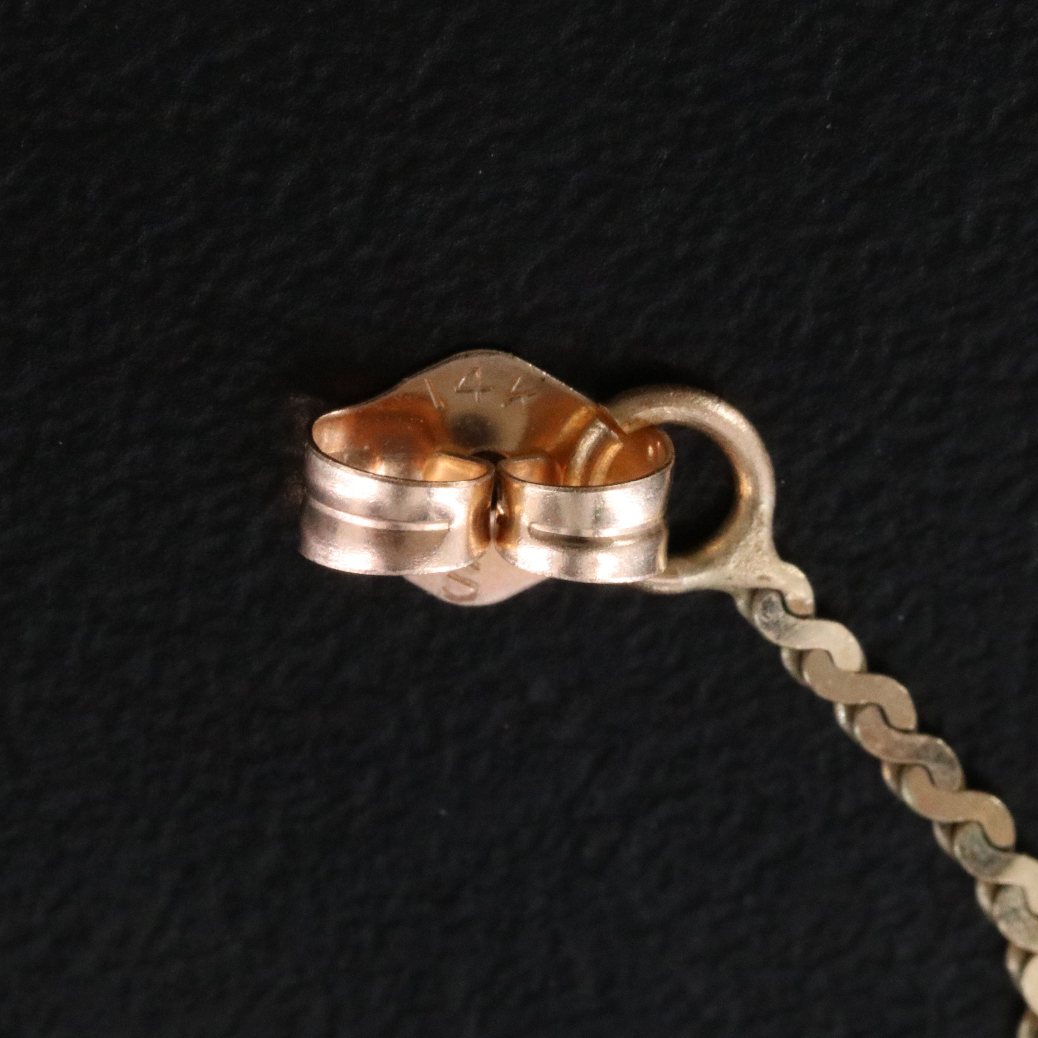 14K Serpentine Chain Hoop Earrings