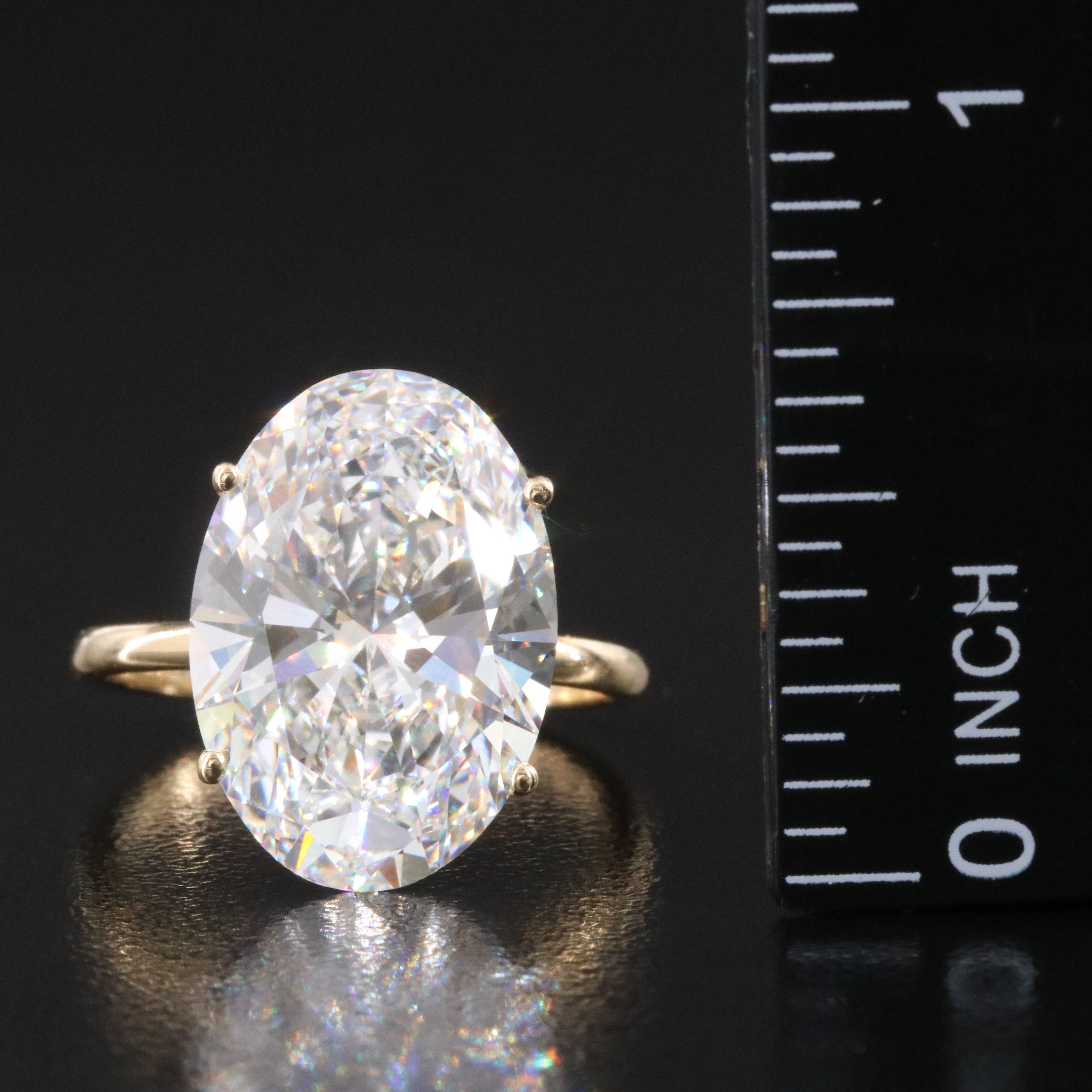 18K 9.47 CT Lab Grown Diamond Ring with IGI Report
