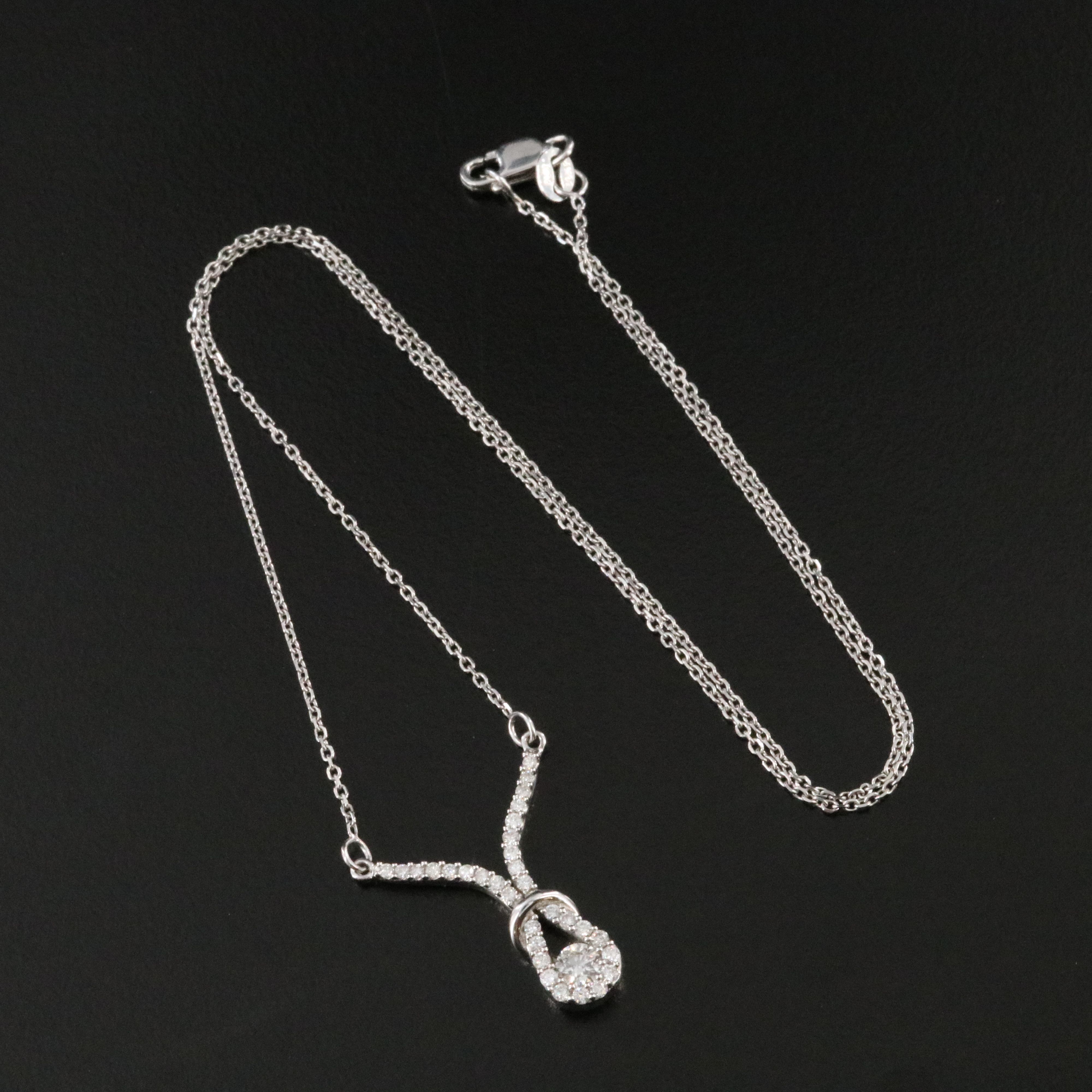 14K 0.50 CTW Diamond Loop Necklace