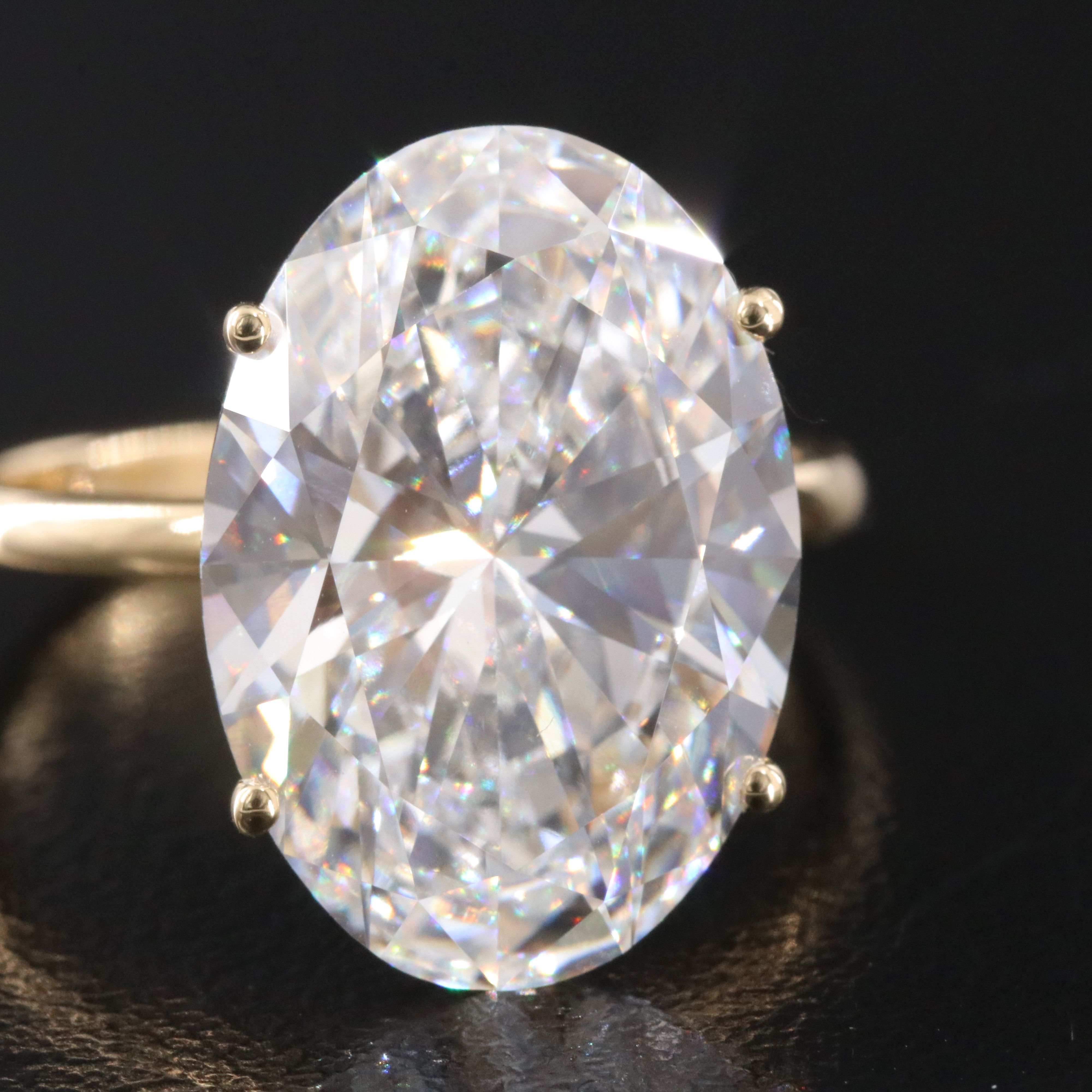 18K 9.47 CT Lab Grown Diamond Ring with IGI Report