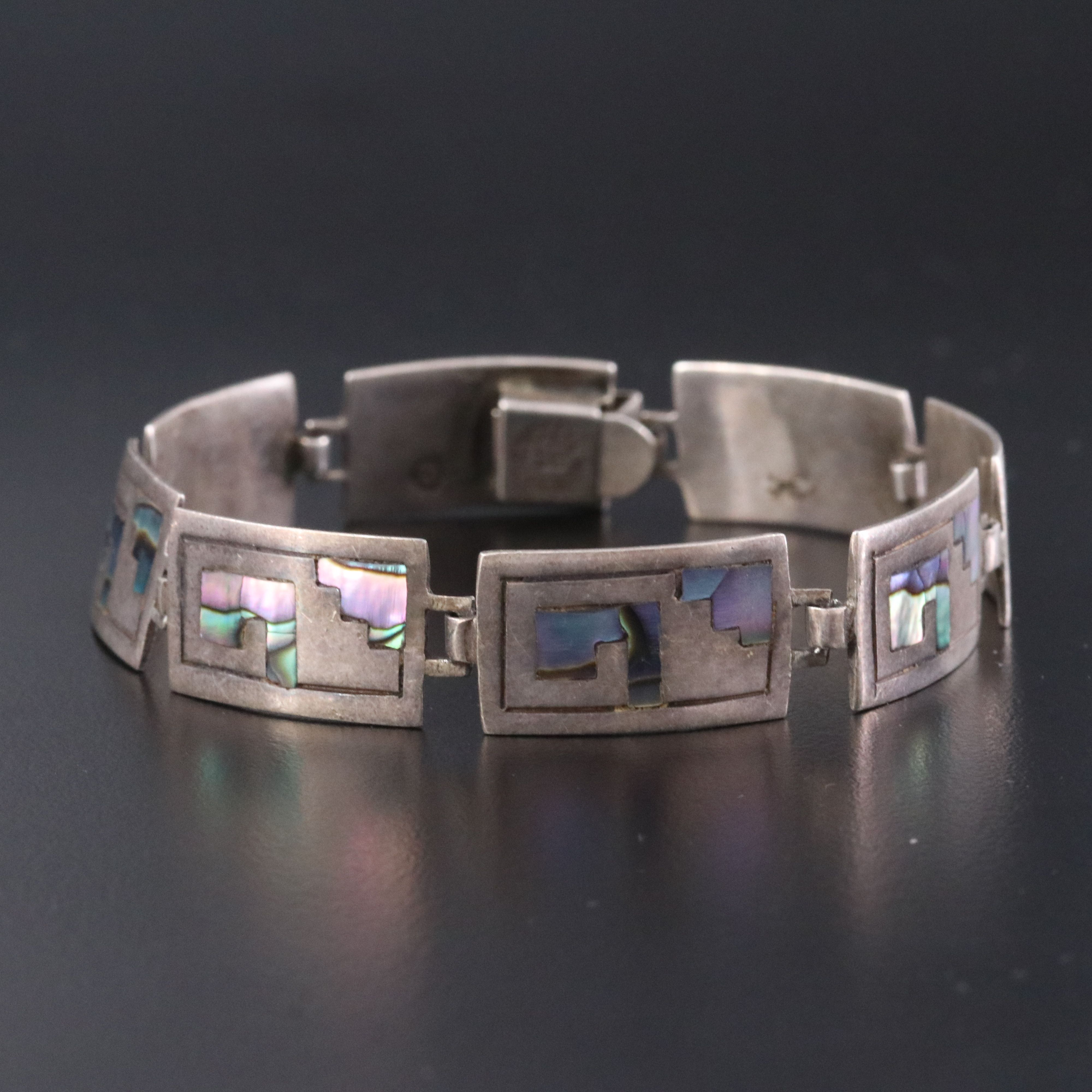 Mexican Sterling Abalone Bracelet