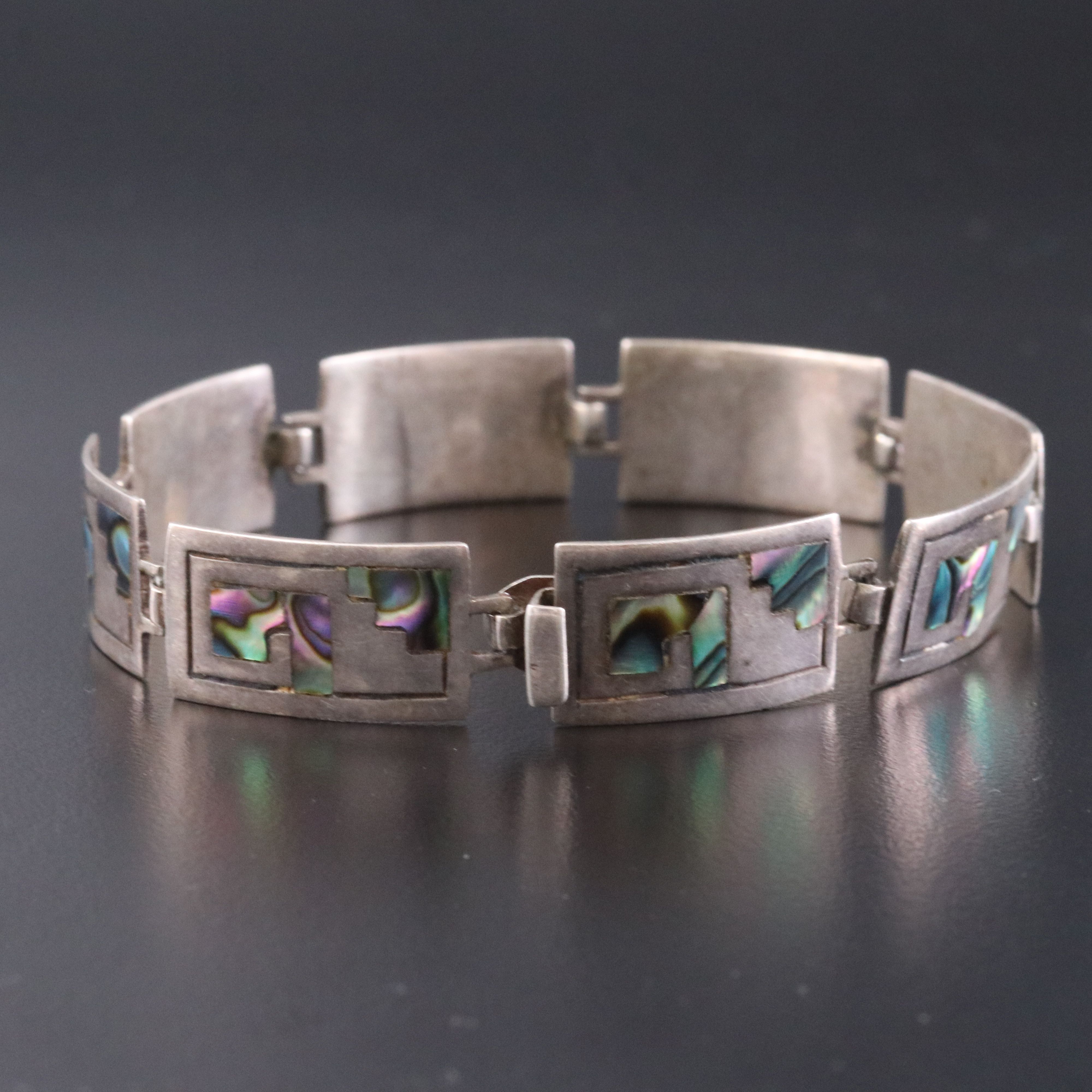 Mexican Sterling Abalone Bracelet