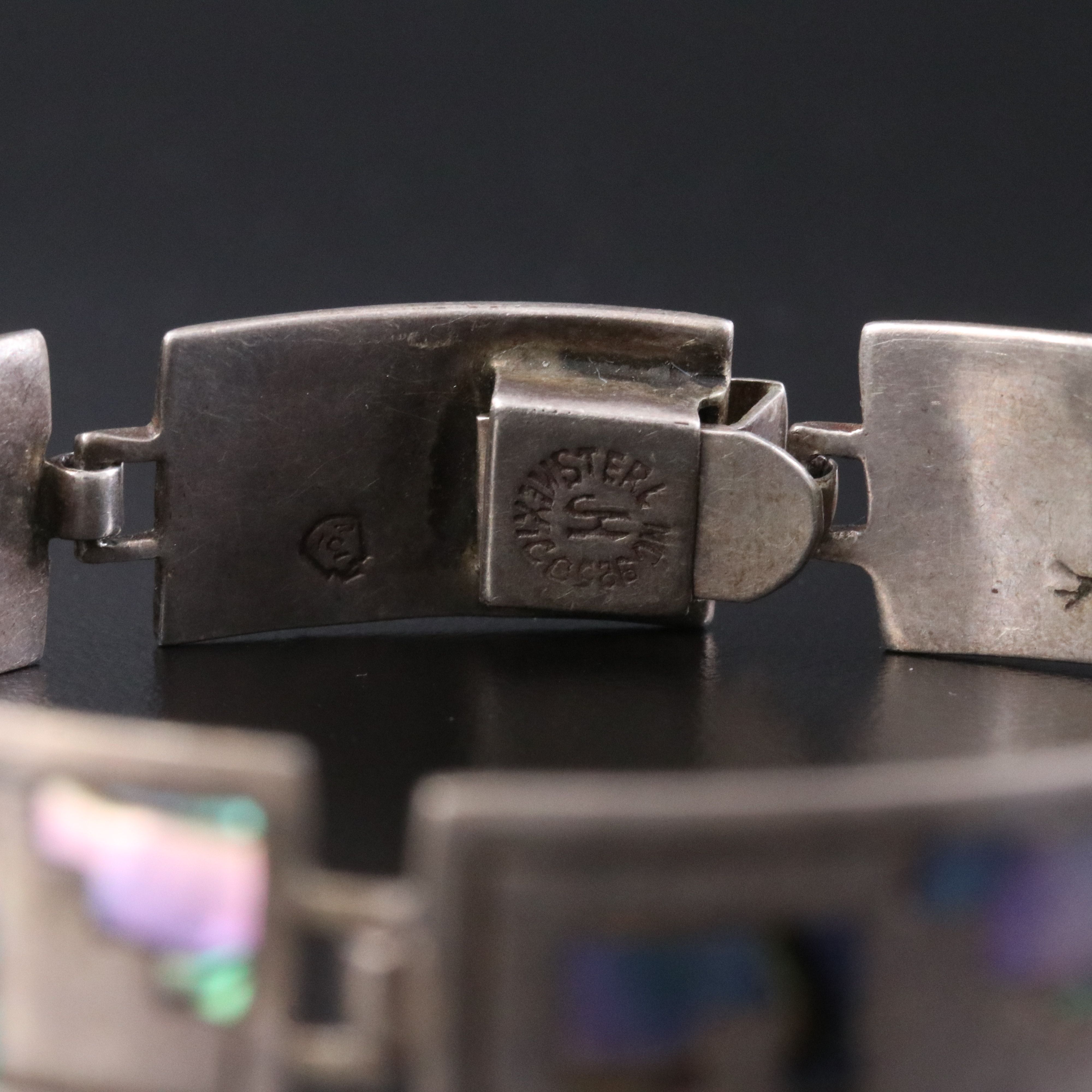 Mexican Sterling Abalone Bracelet