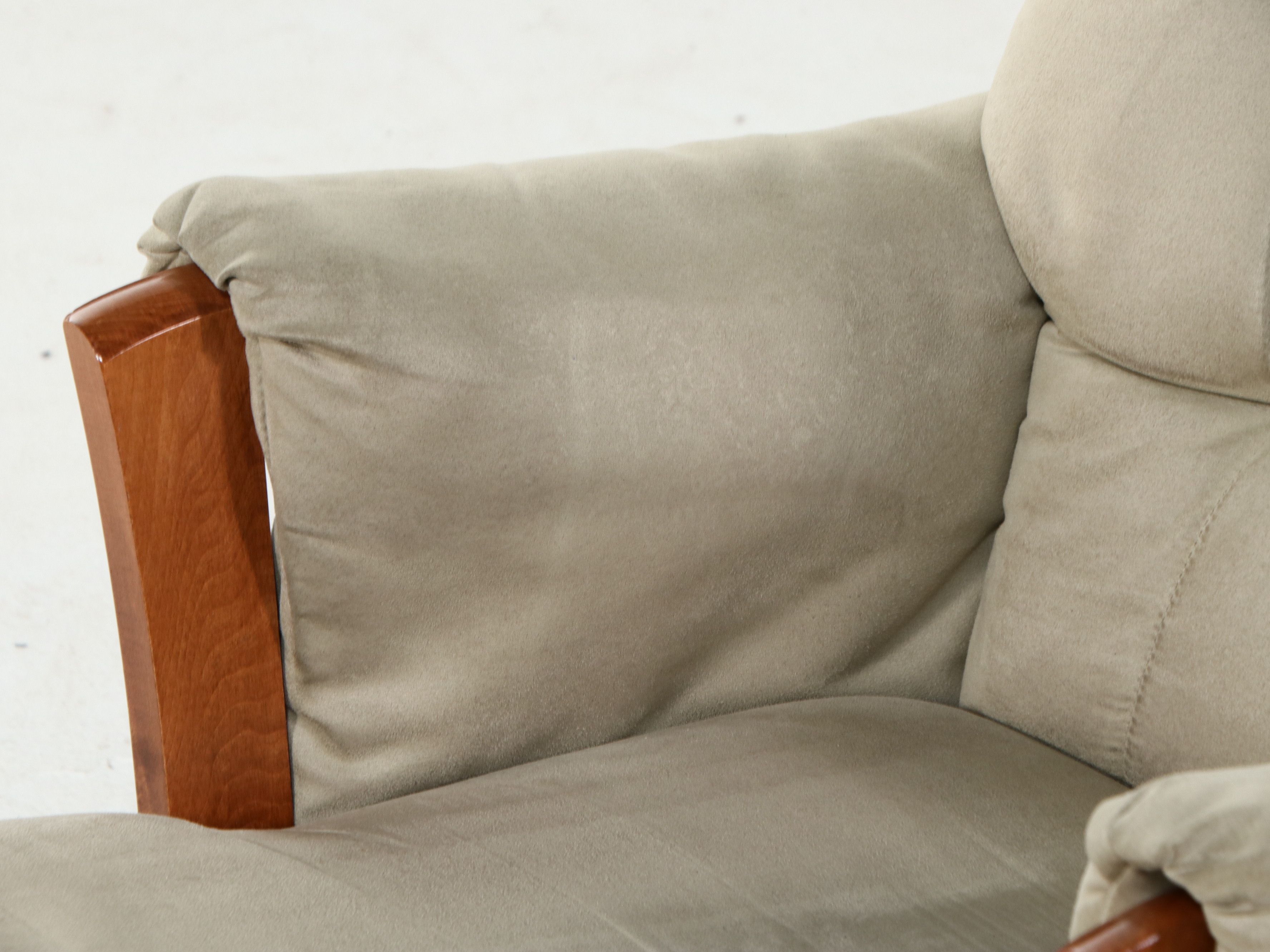 Dutailier Swivel Glider and Ottoman Set, 21st Century