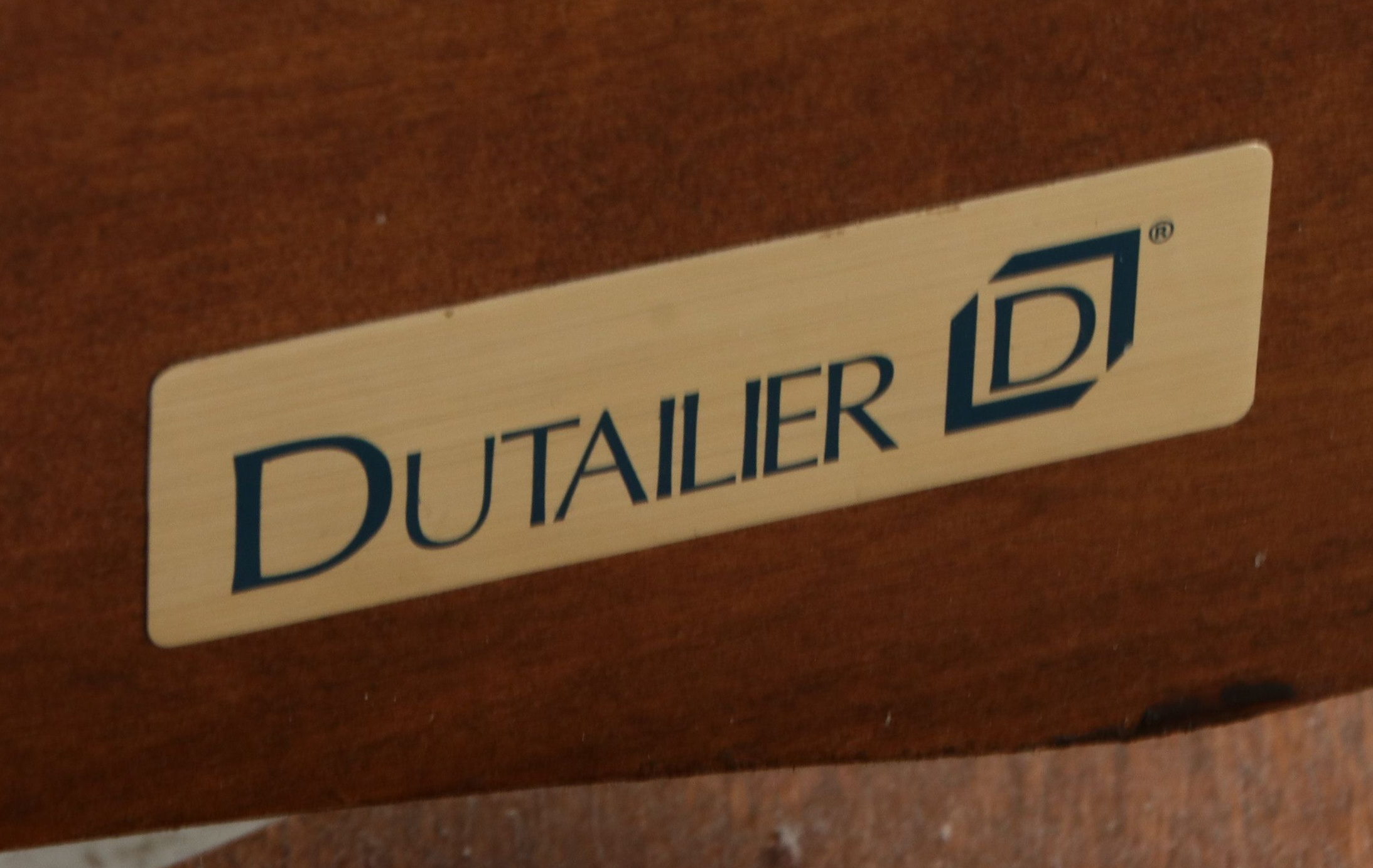 Dutailier Swivel Glider and Ottoman Set, 21st Century