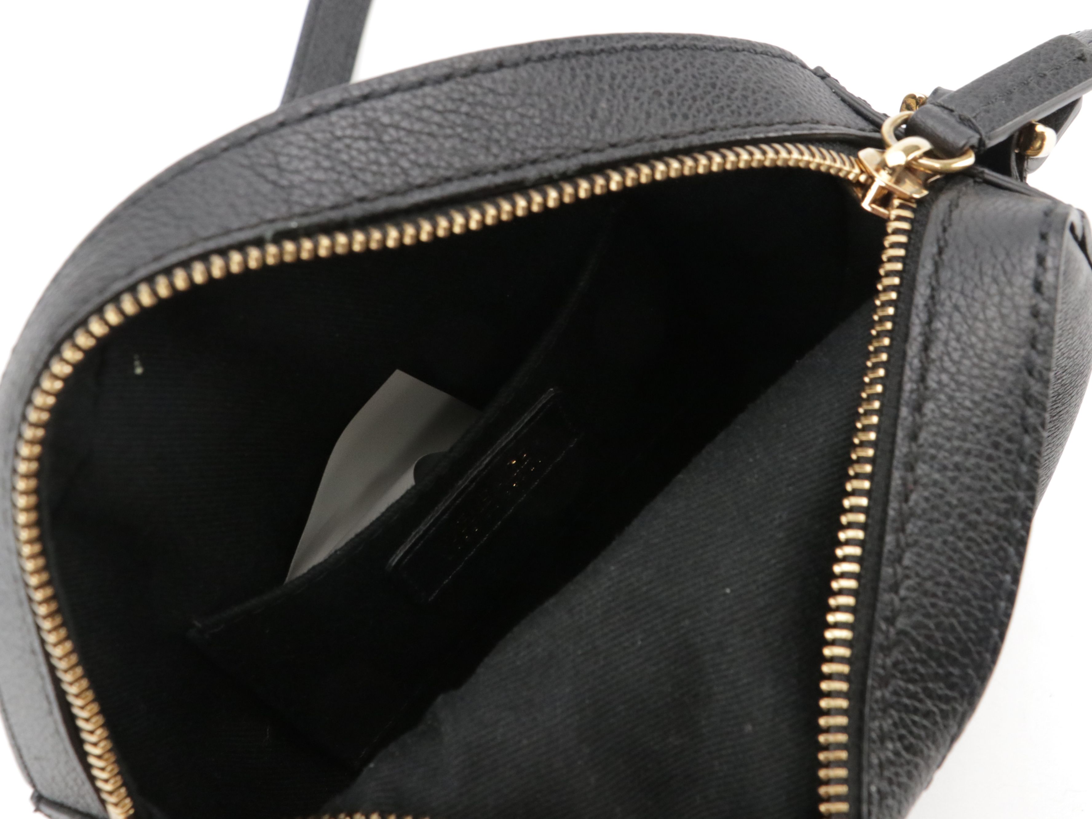 Versace Black Calfskin Grain Leather Crossbody Bag with Medusa Head