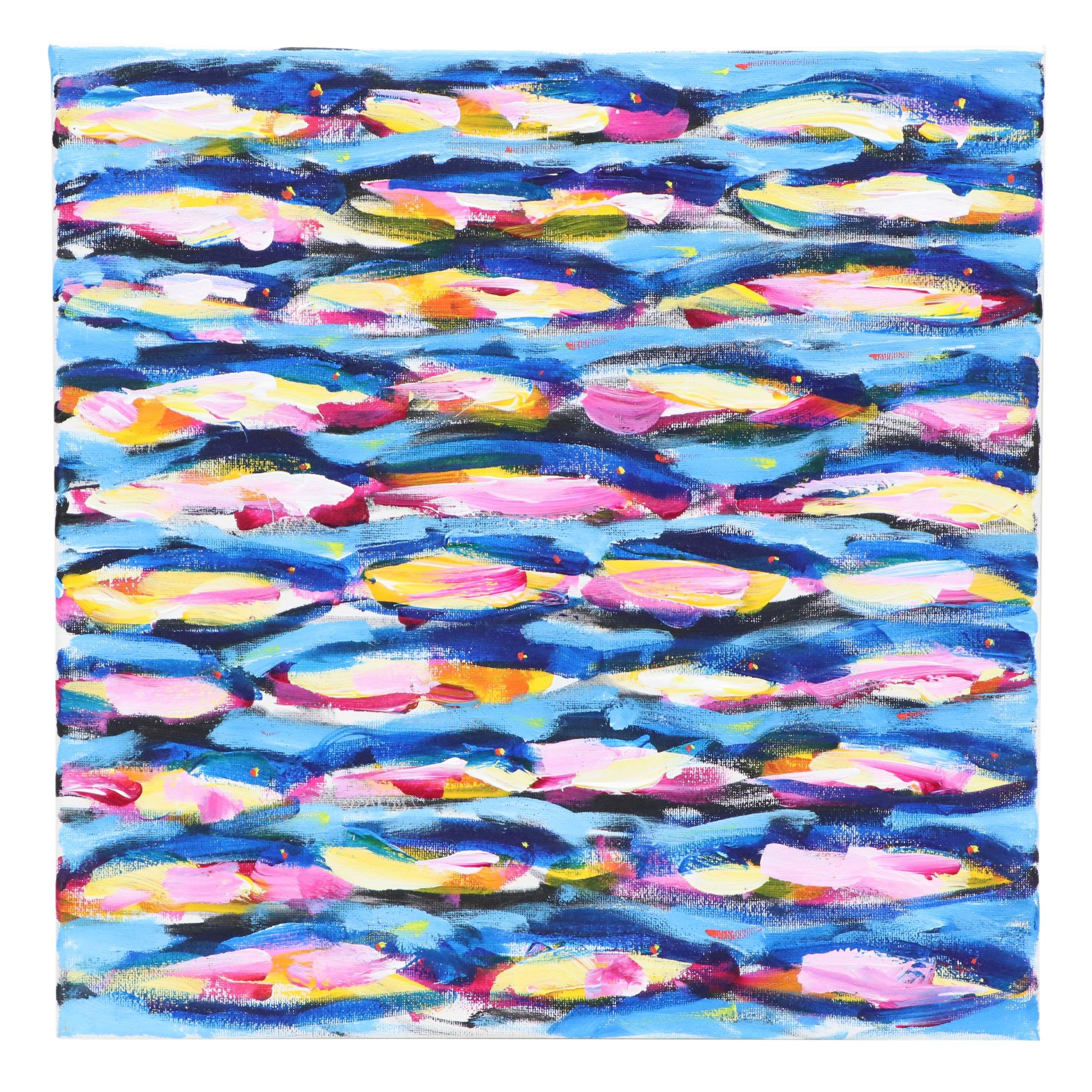 Elle Raines Acrylic Painting "School of Sardines #20"