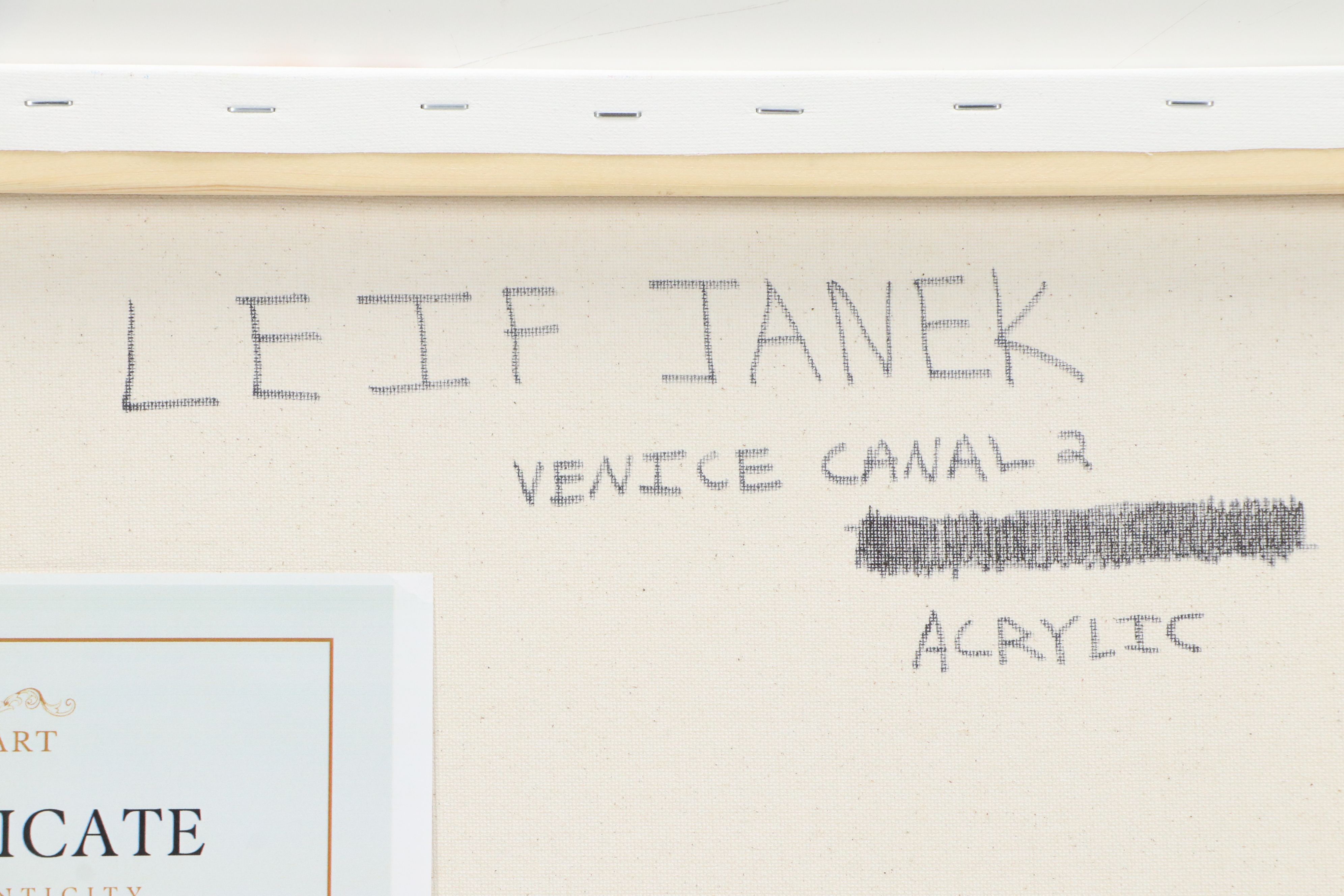 Leif Janek Acrylic Painting "Venice Canal 2," 2026