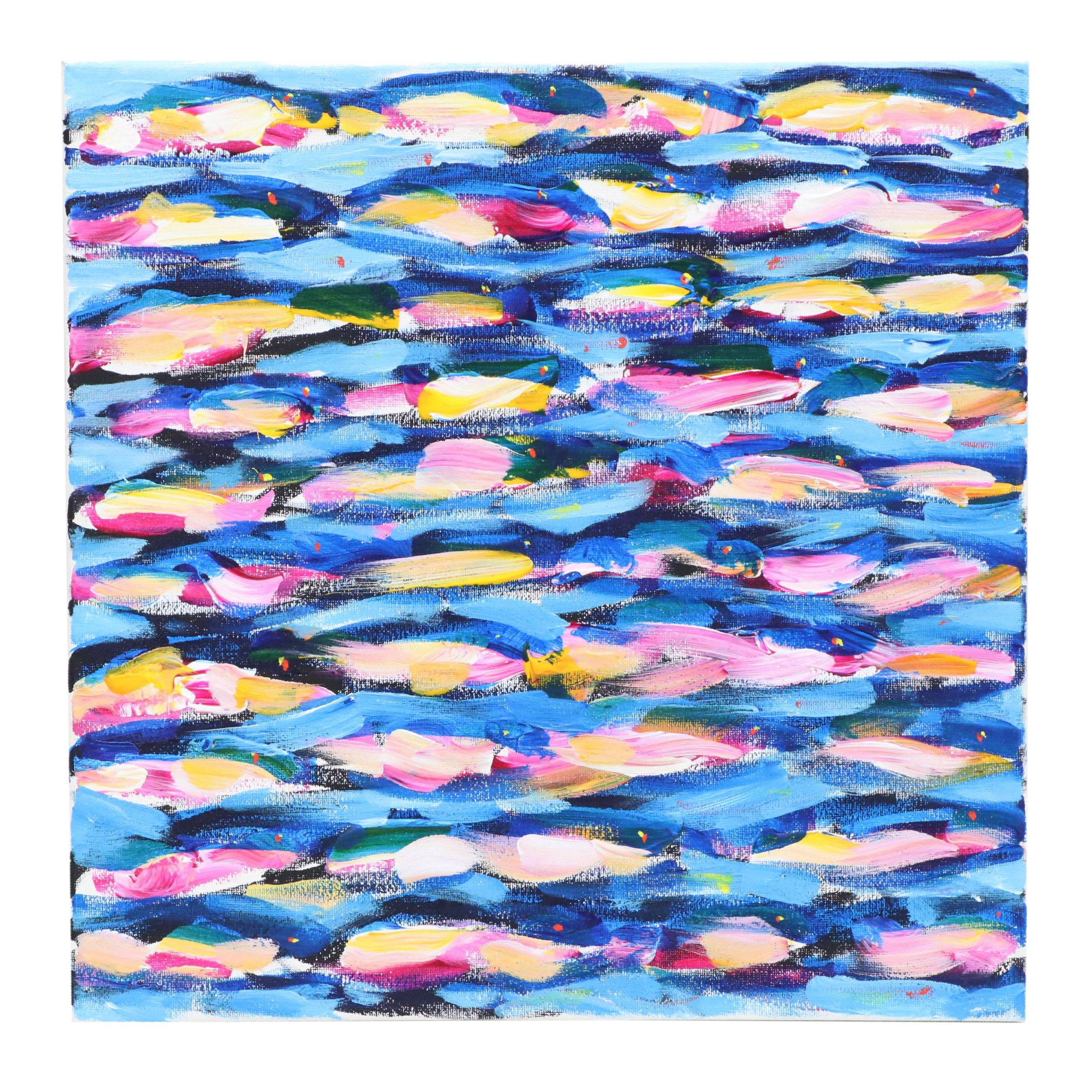 Elle Raines Acrylic Painting "School of Sardines #21"