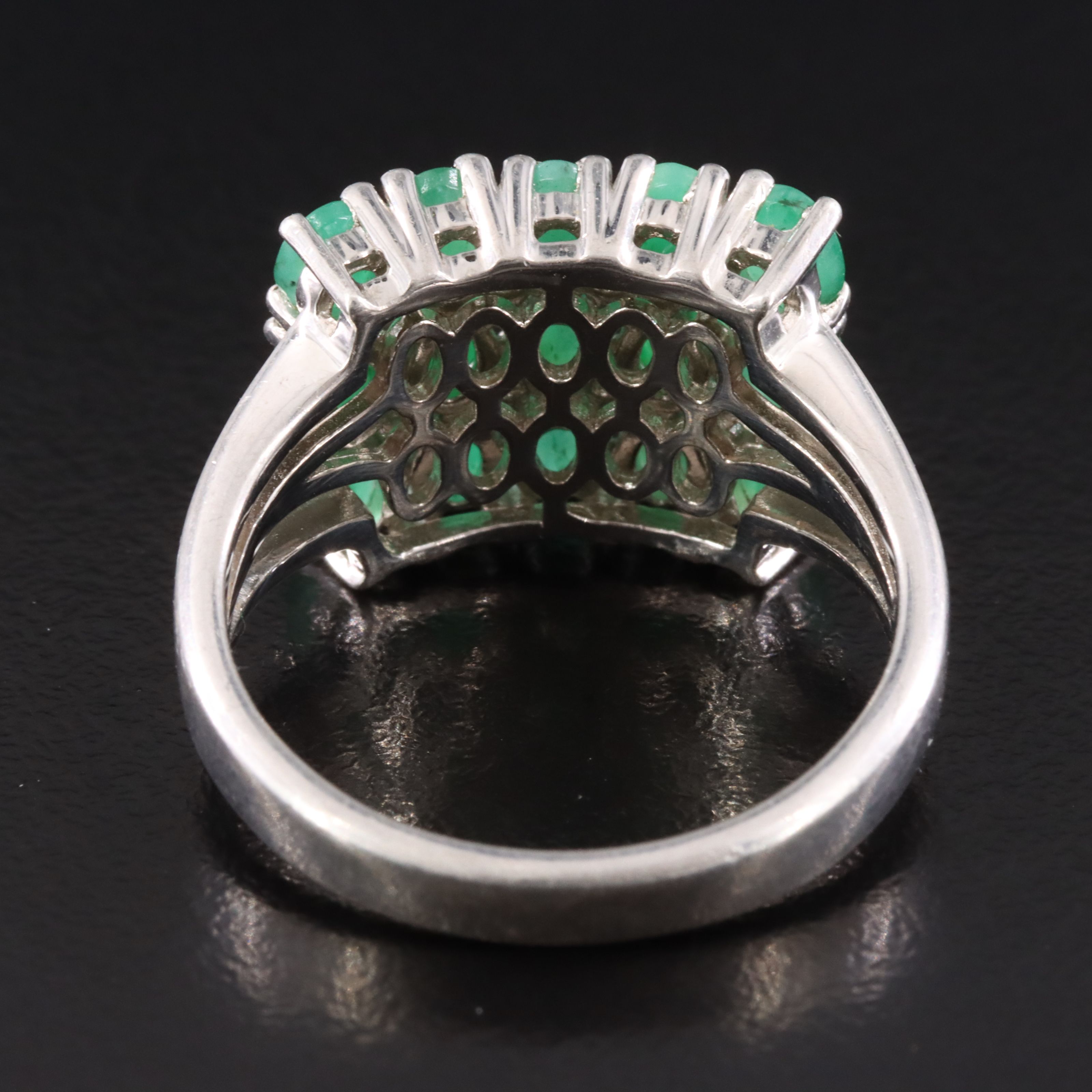 Sterling Emerald Ring