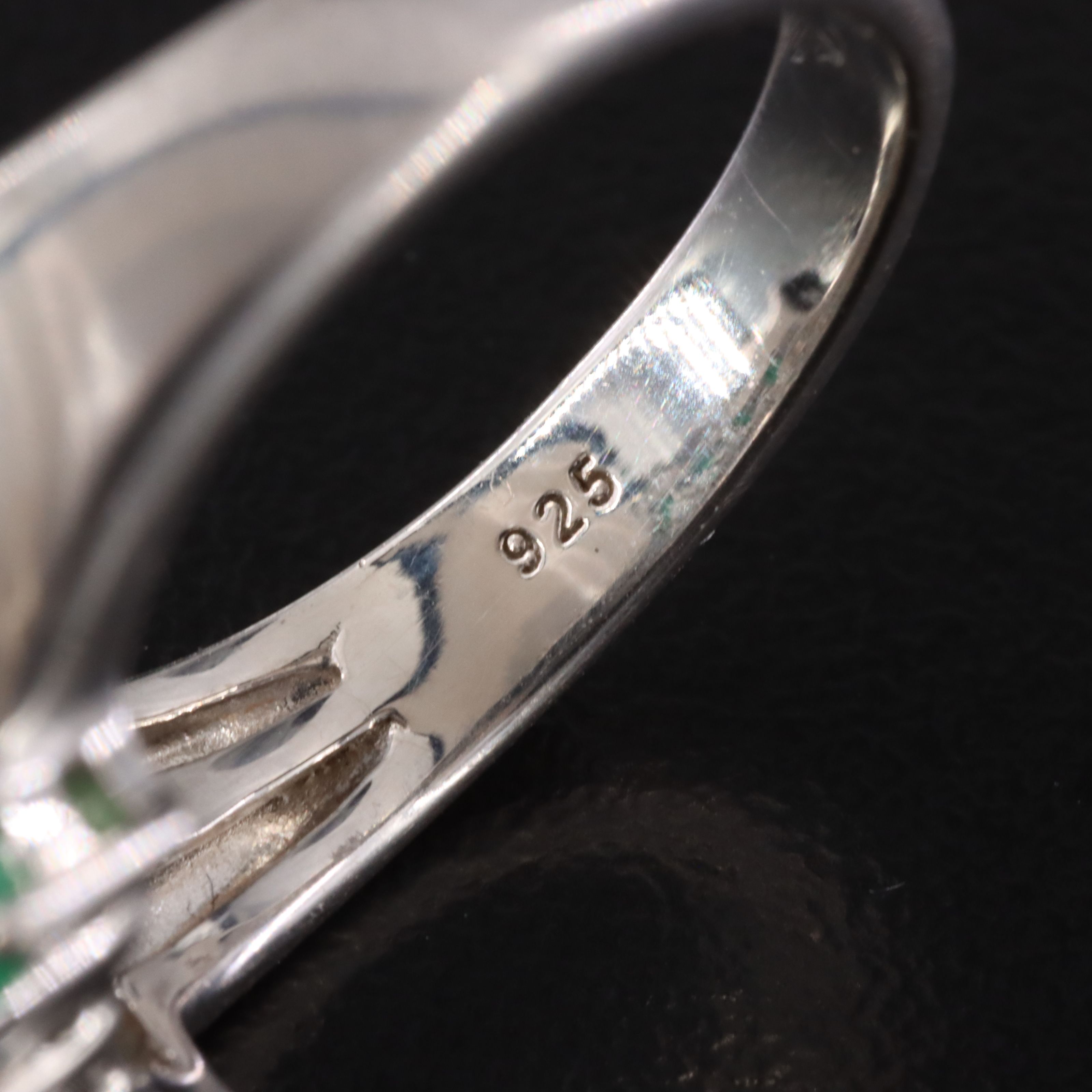 Sterling Emerald Ring