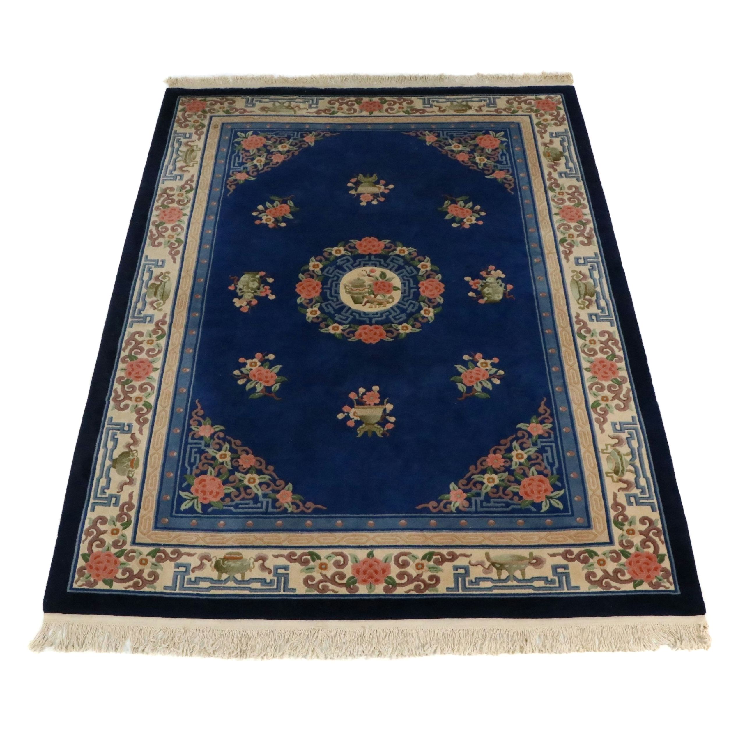 8'5 x 12'4 Hand-Knotted and Carved Chinese Peking Style Area Rug