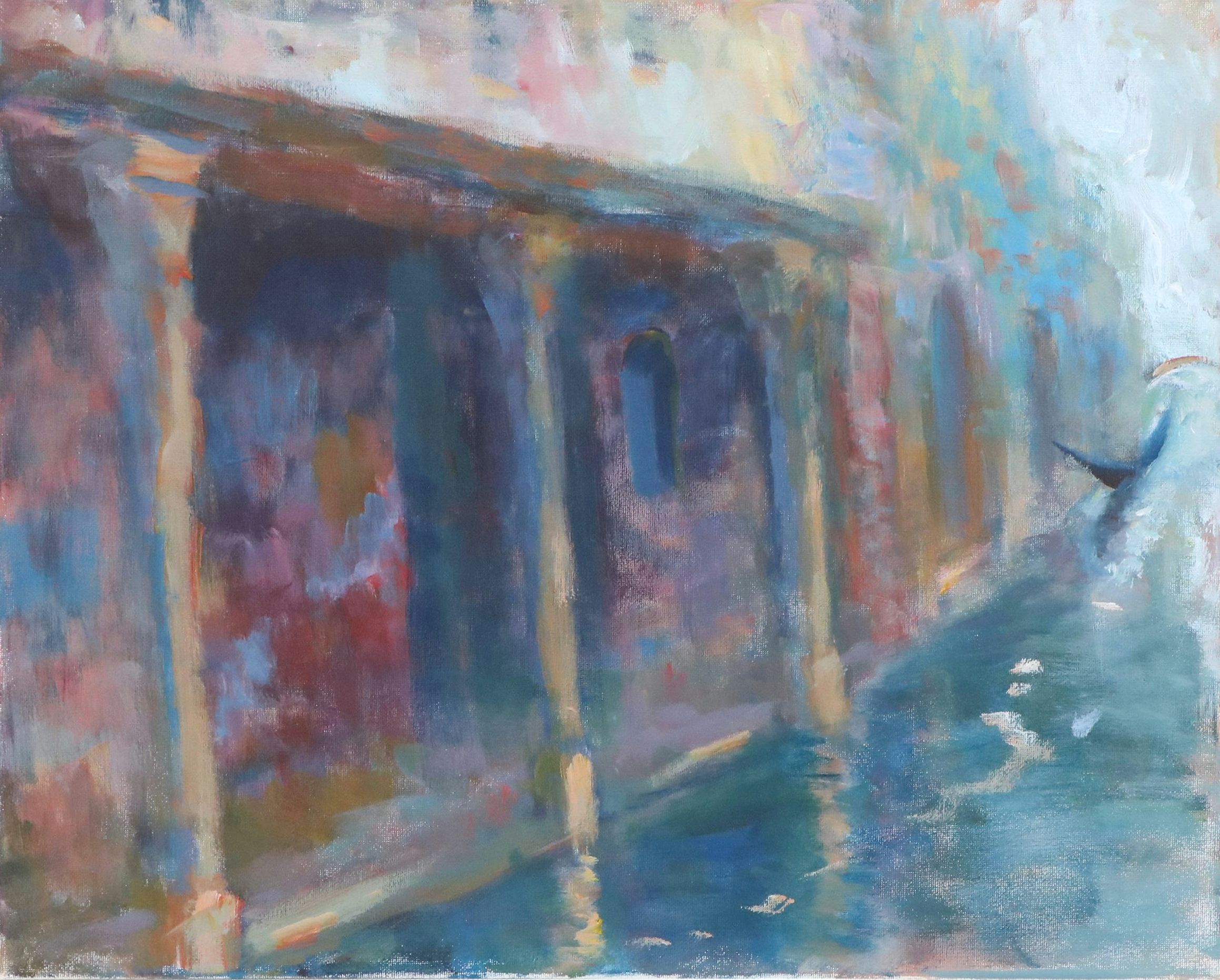 Leif Janek Acrylic Painting "Venice Canal 2," 2026