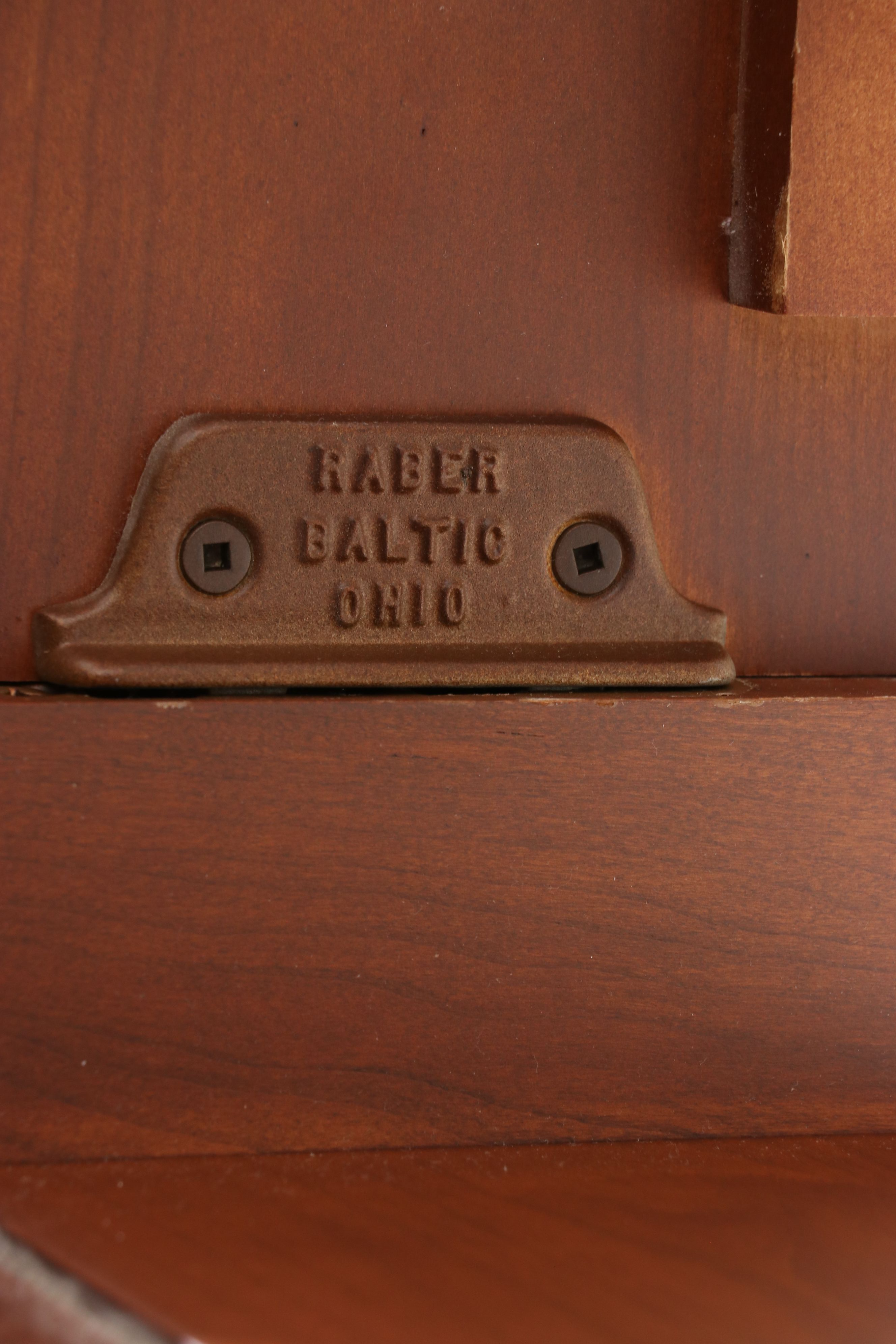 Slat-Panel Cherry Wood Sleigh Bed and Three-Drawer Nightstand