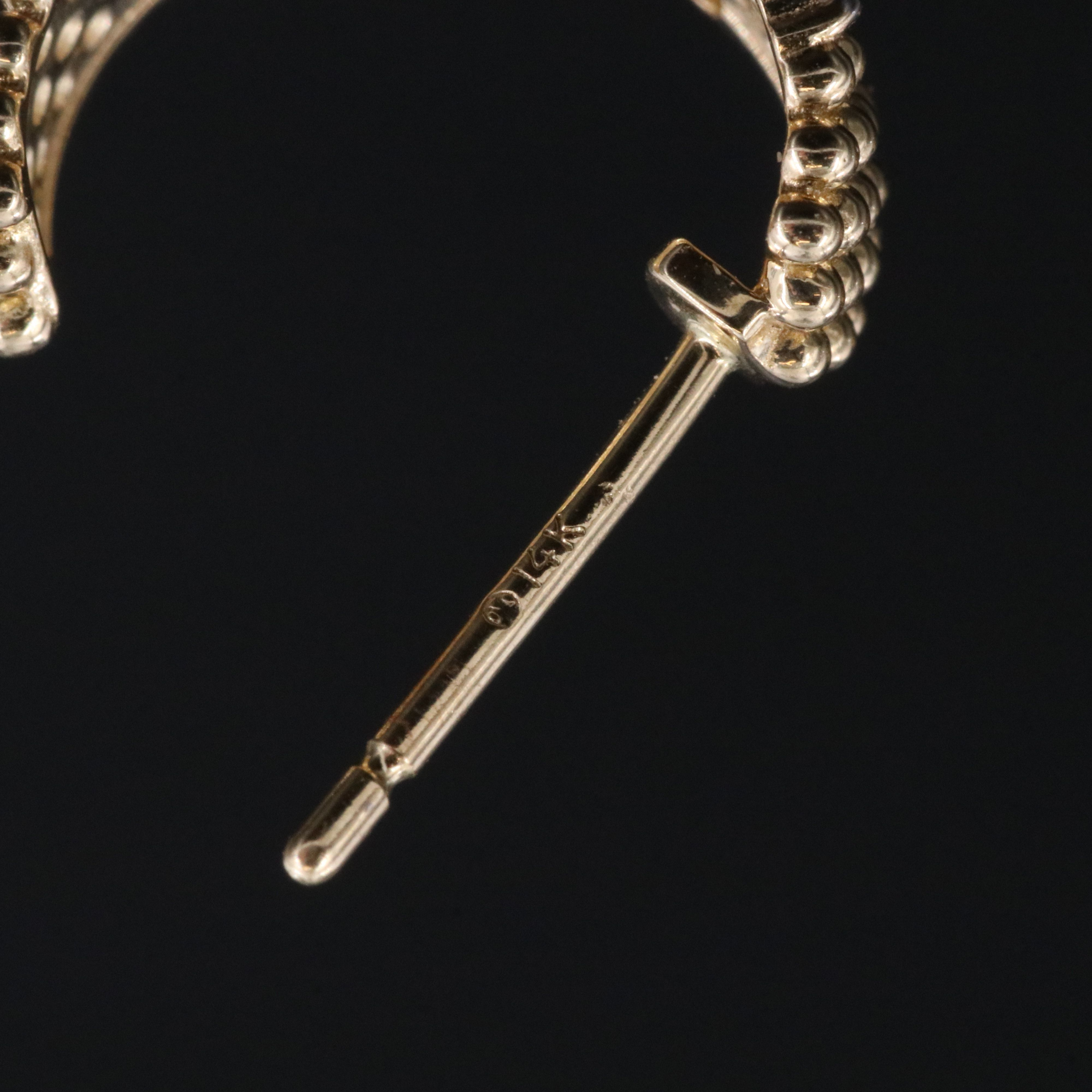 14K 0.33 CTW Diamond Half Hoop Earrings