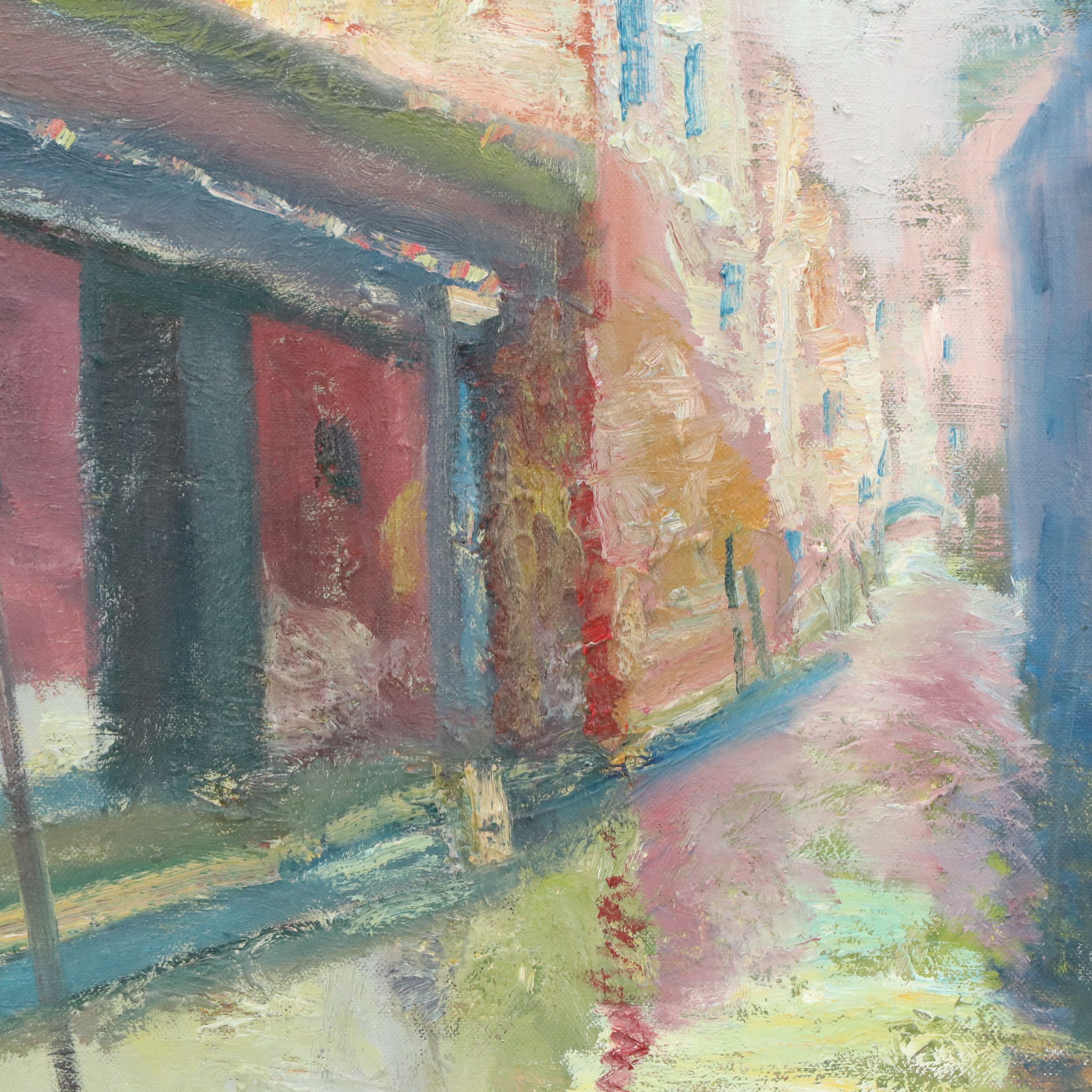 Leif Janek Oil Painting "Venice Canal 1," 2026