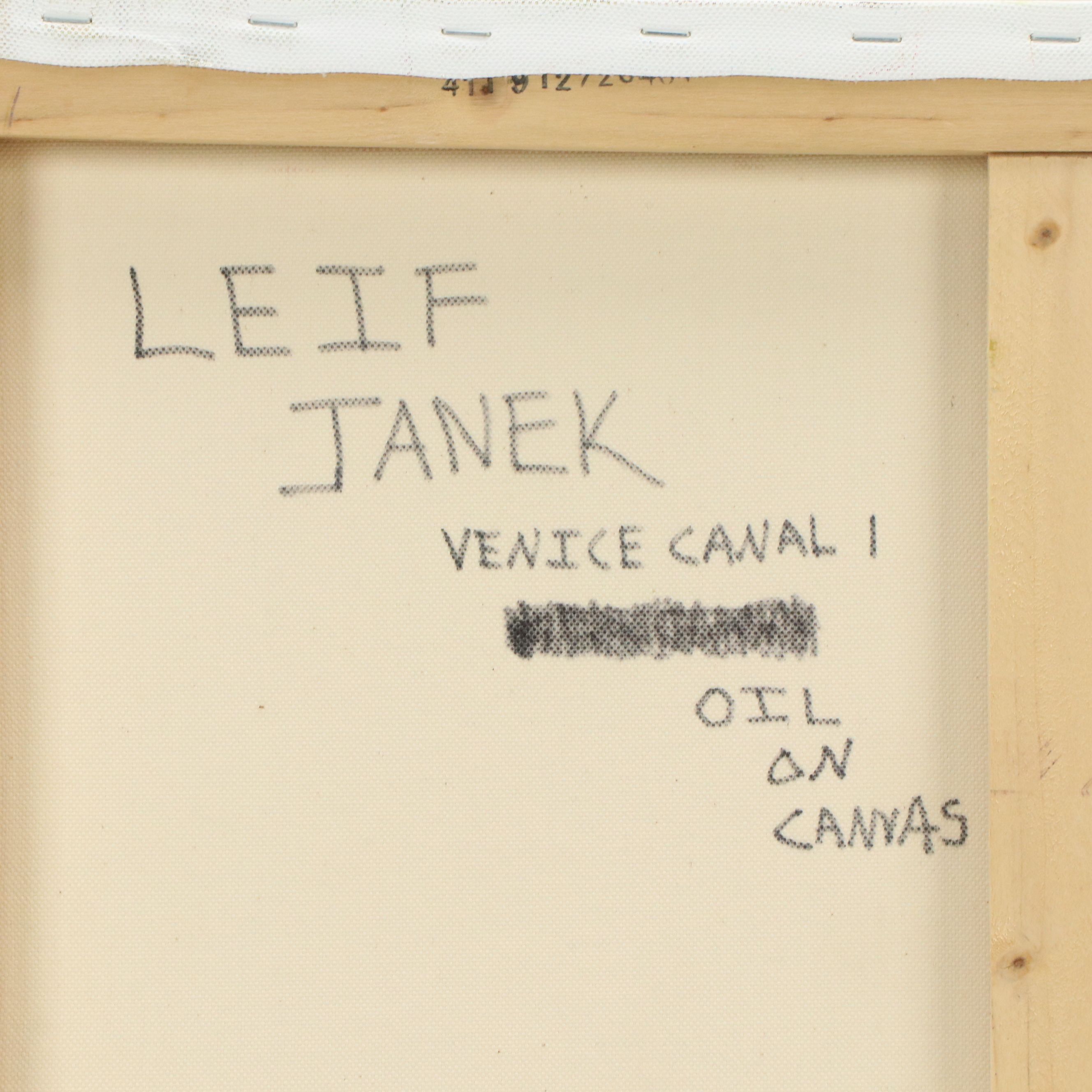 Leif Janek Oil Painting "Venice Canal 1," 2026