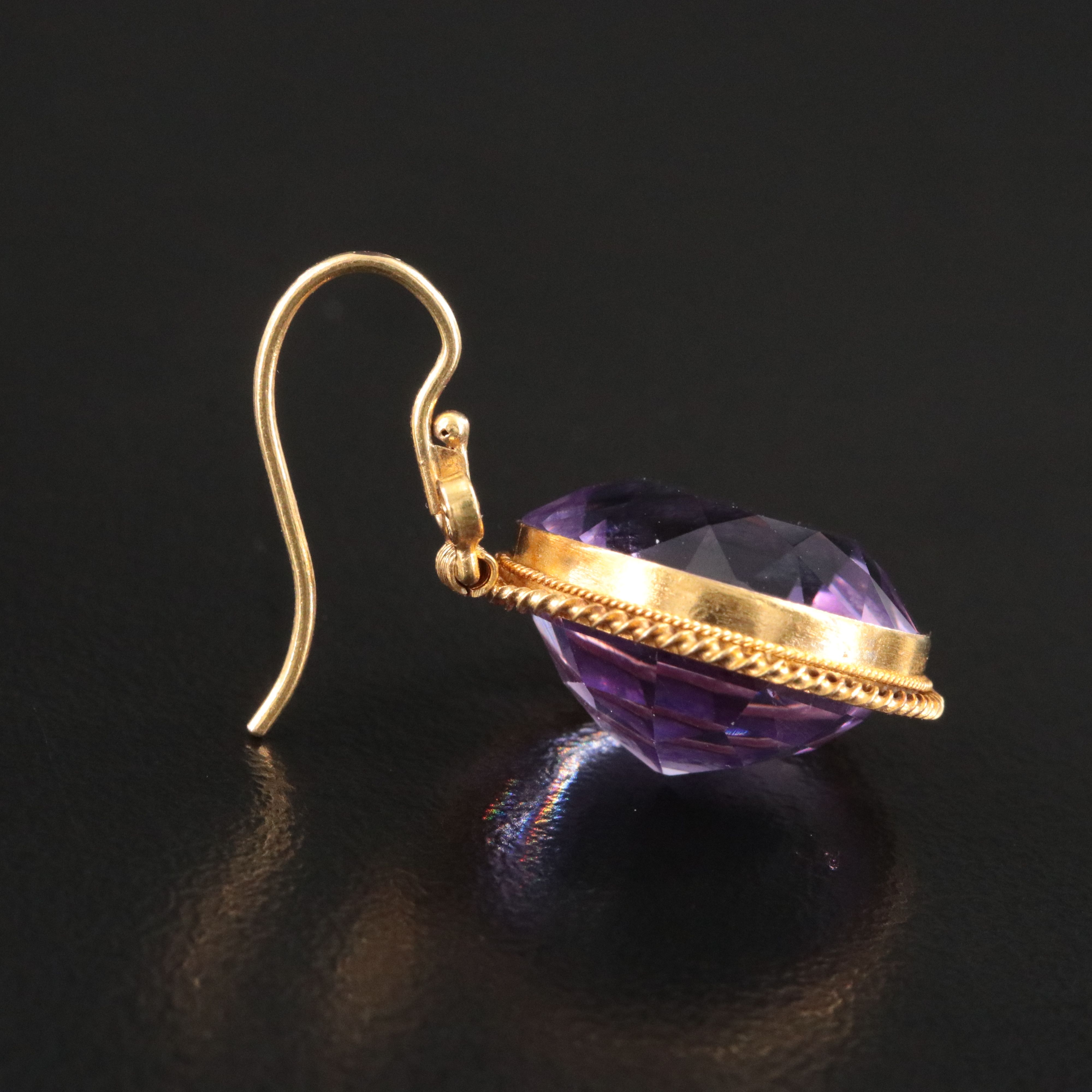 Victorian 14K Amethyst Drop Earrings