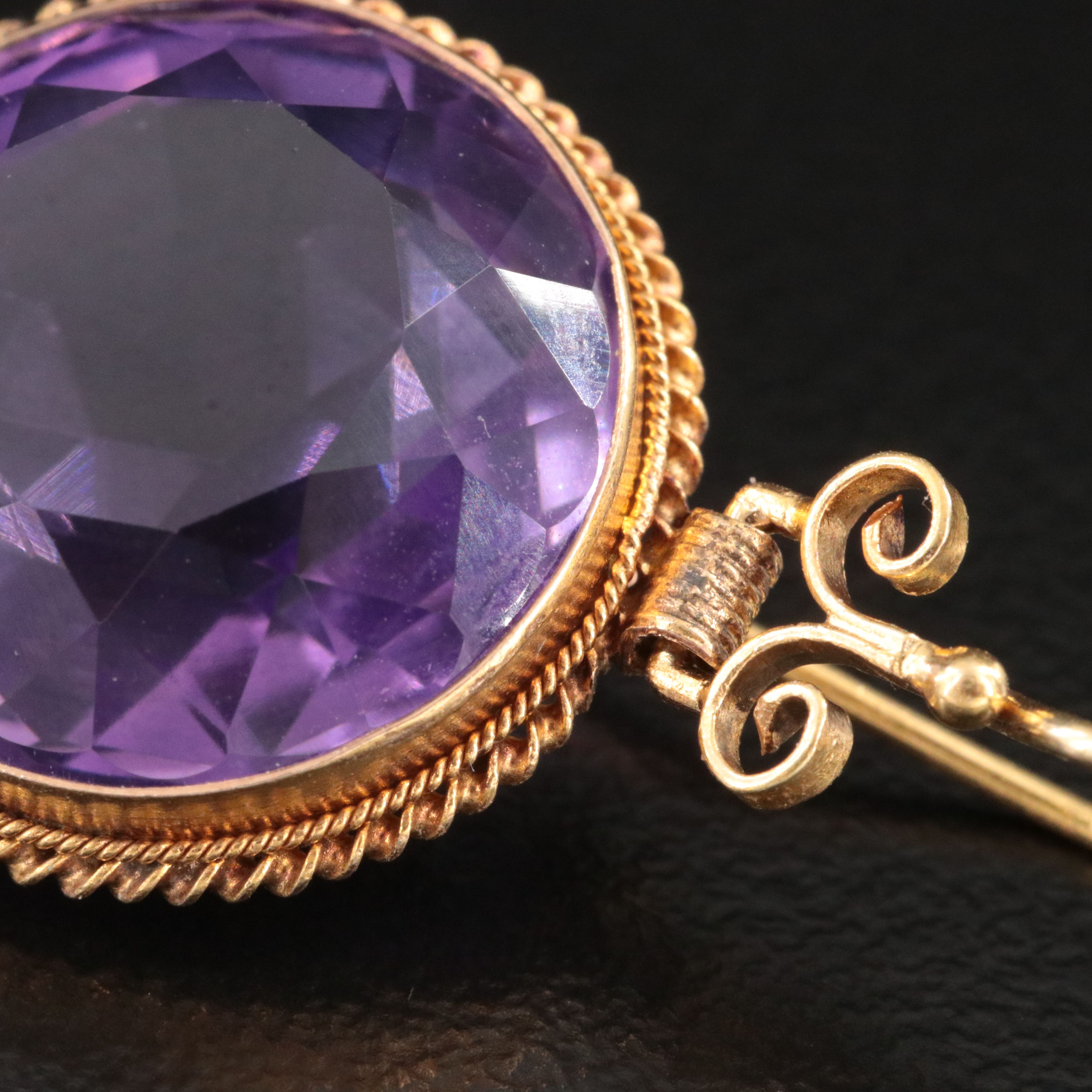 Victorian 14K Amethyst Drop Earrings