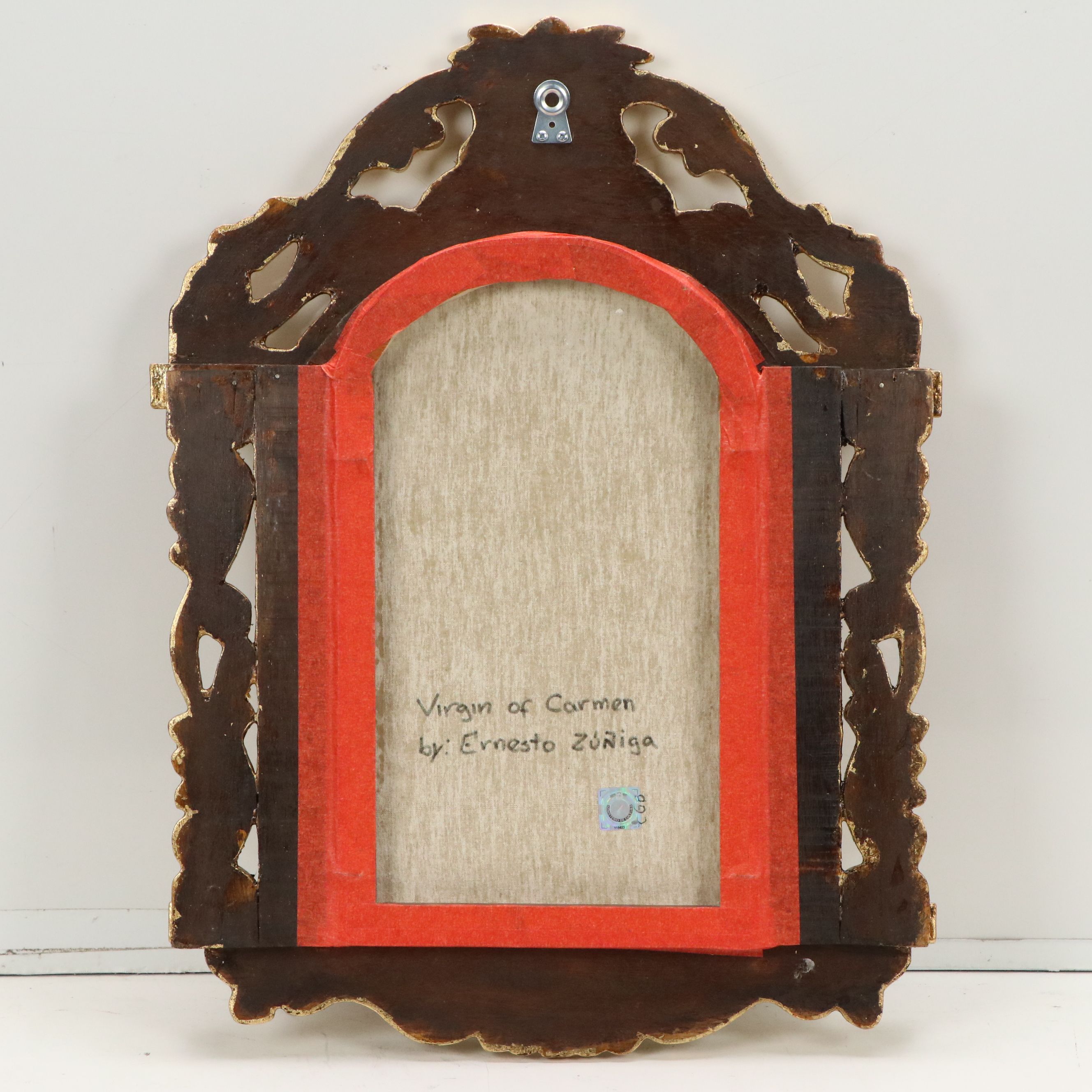 Ernesto Zúñiga Cuzco School Style Oil Painting "Virgin of Carmen"