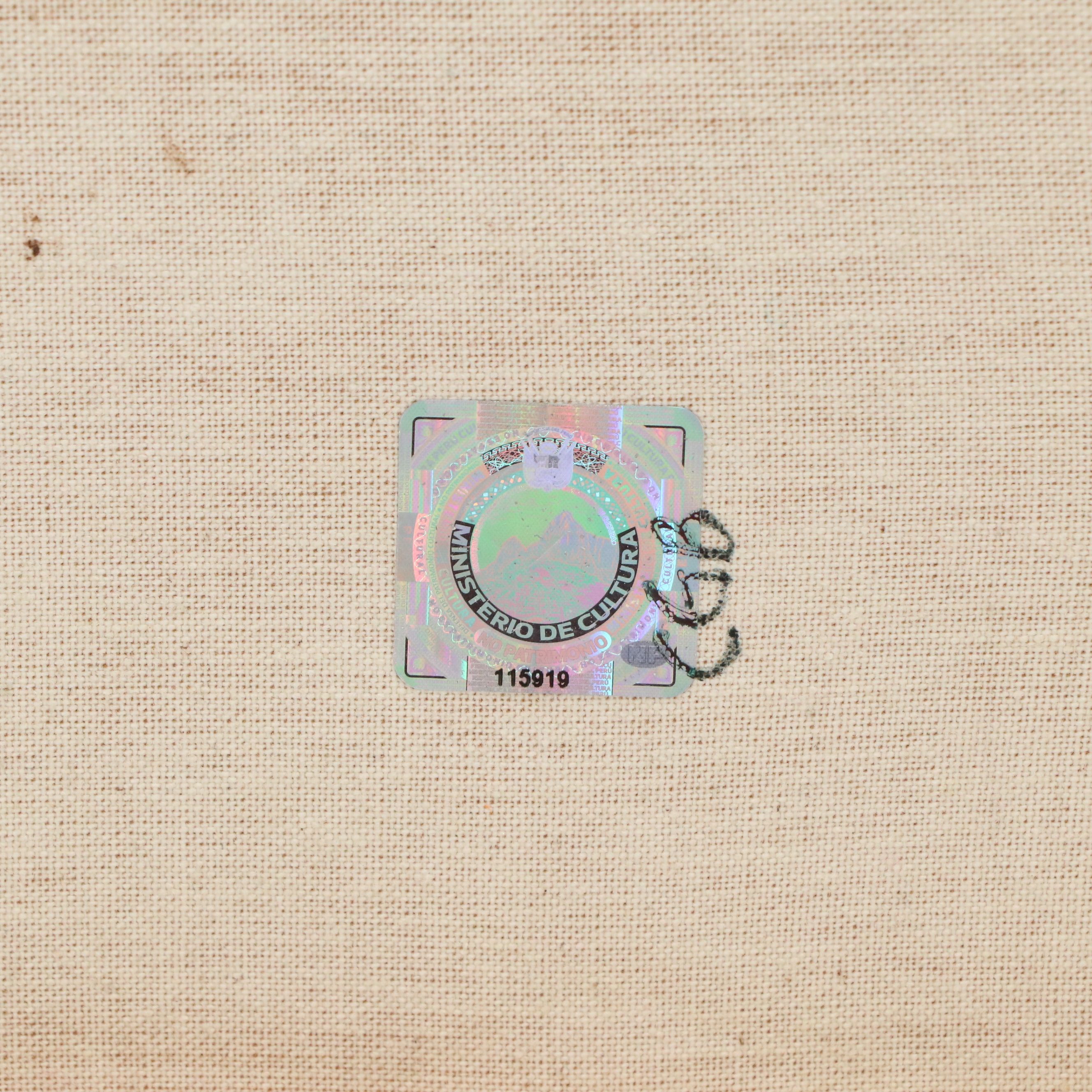 Ernesto Zúñiga Cuzco School Style Oil Painting "Virgin Painful"