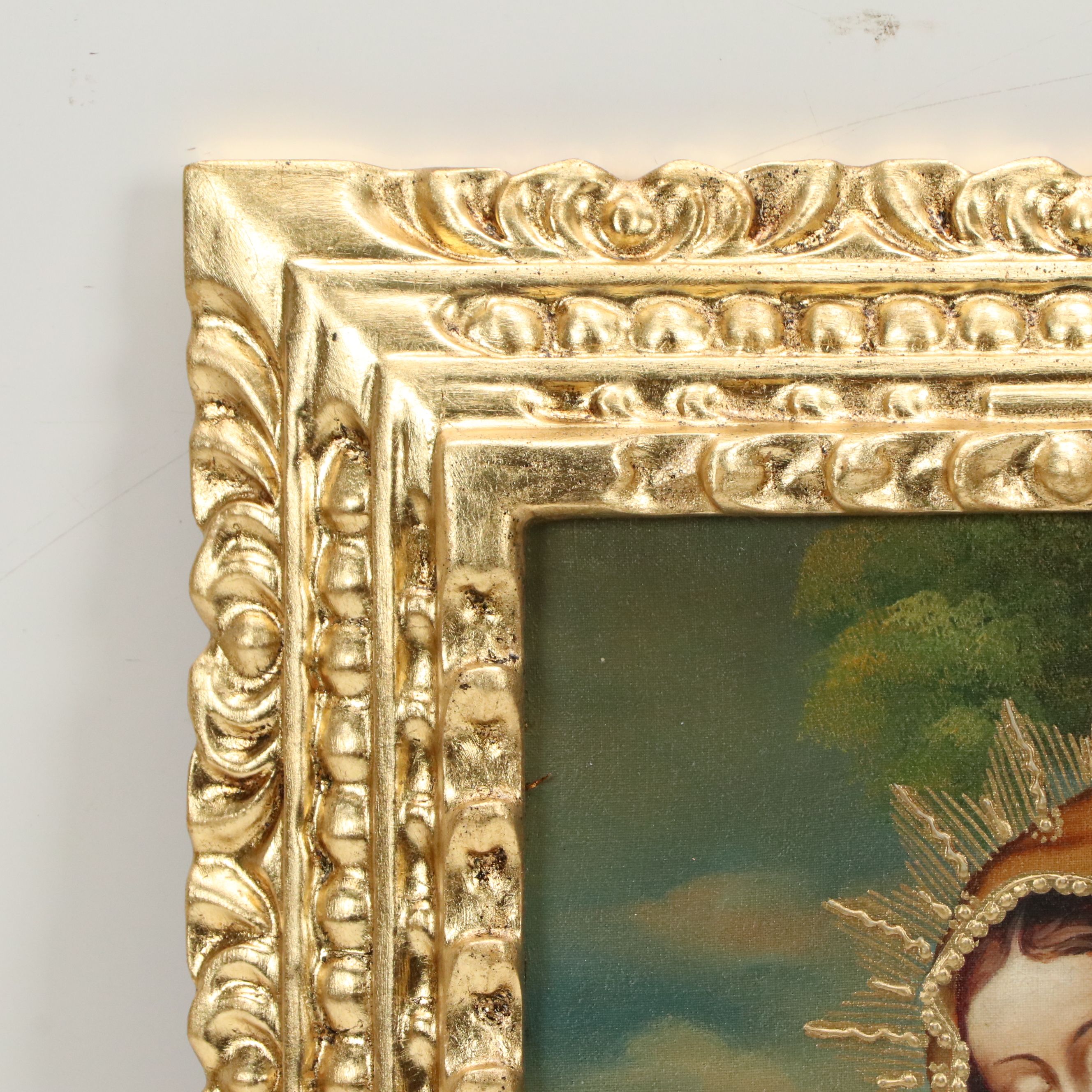 Ernesto Zúñiga Cuzco School Style Oil Painting "Virgin of Milk"