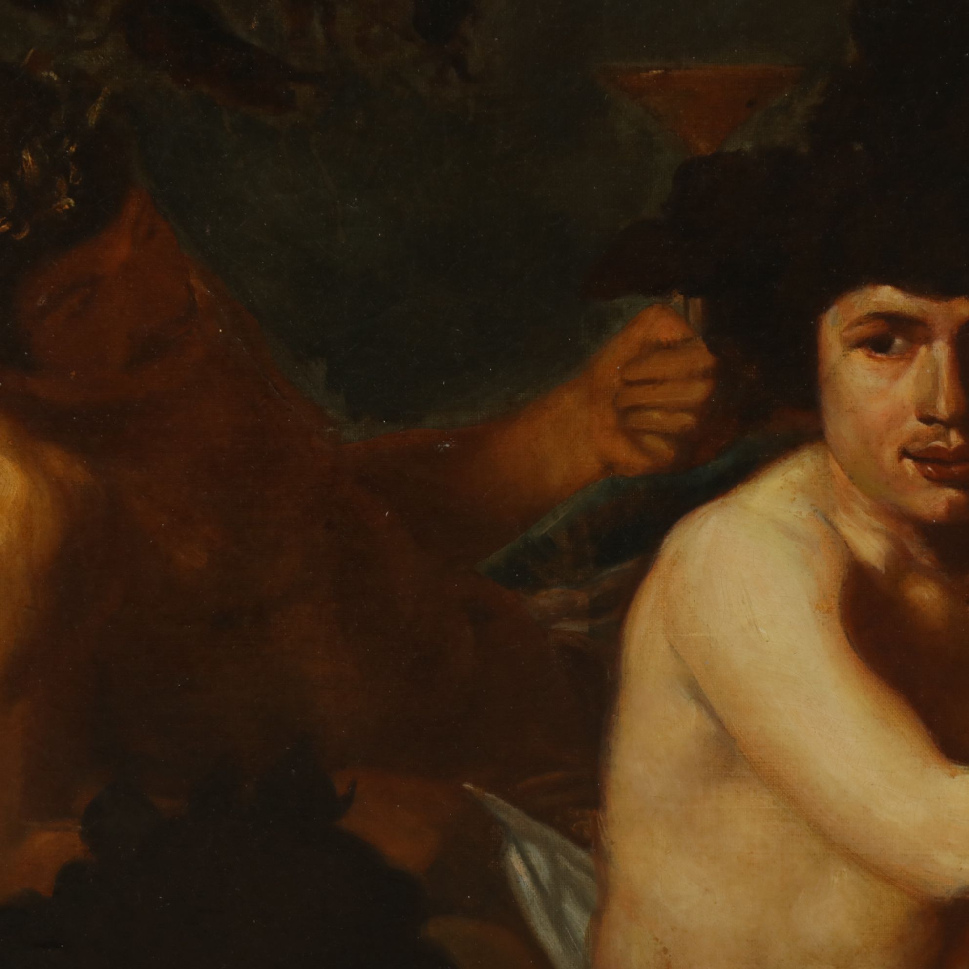 E. Terren Baroque Style Oil Painting Scene of Blessing Ceremony, c. 19th Century