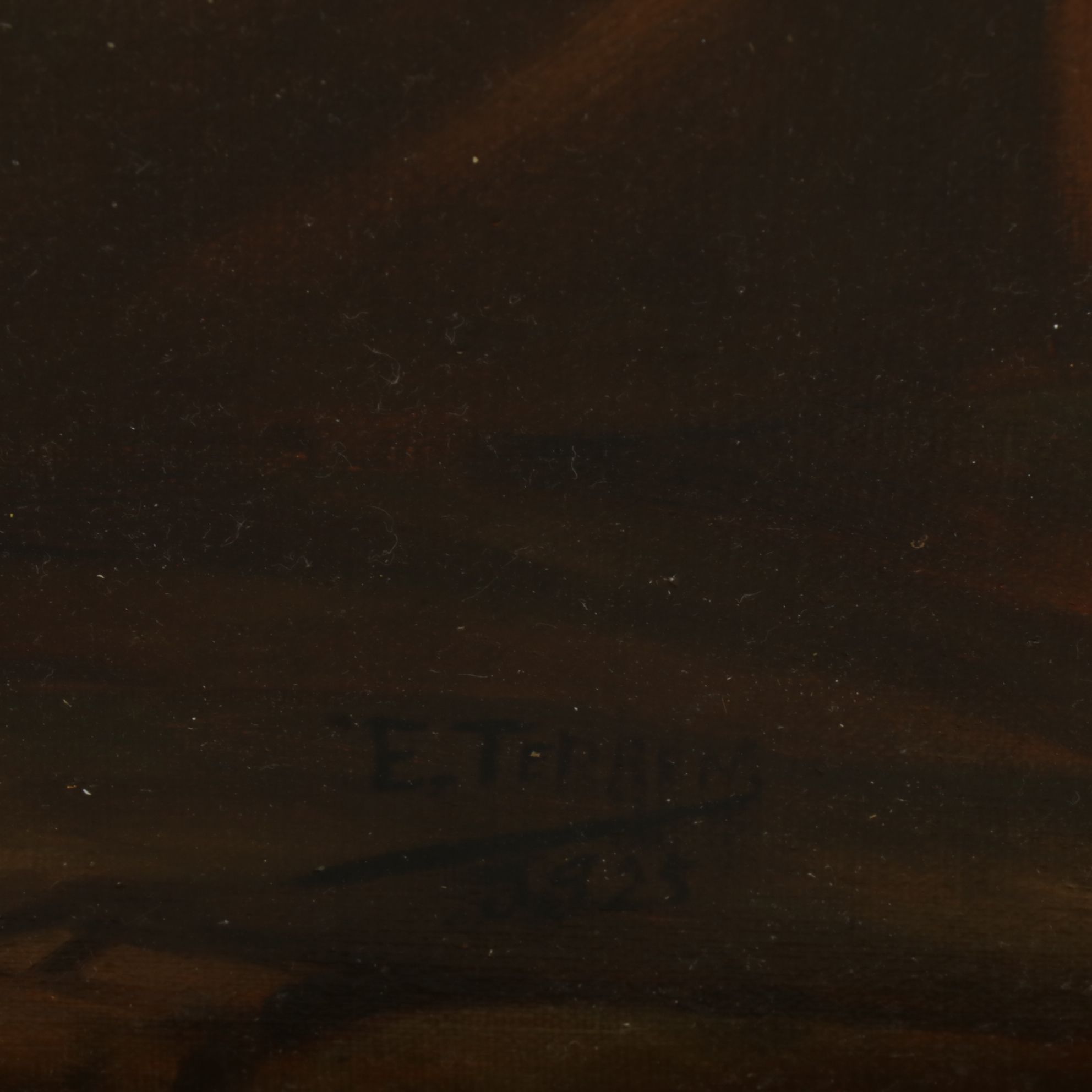 E. Terren Baroque Style Oil Painting Scene of Blessing Ceremony, c. 19th Century