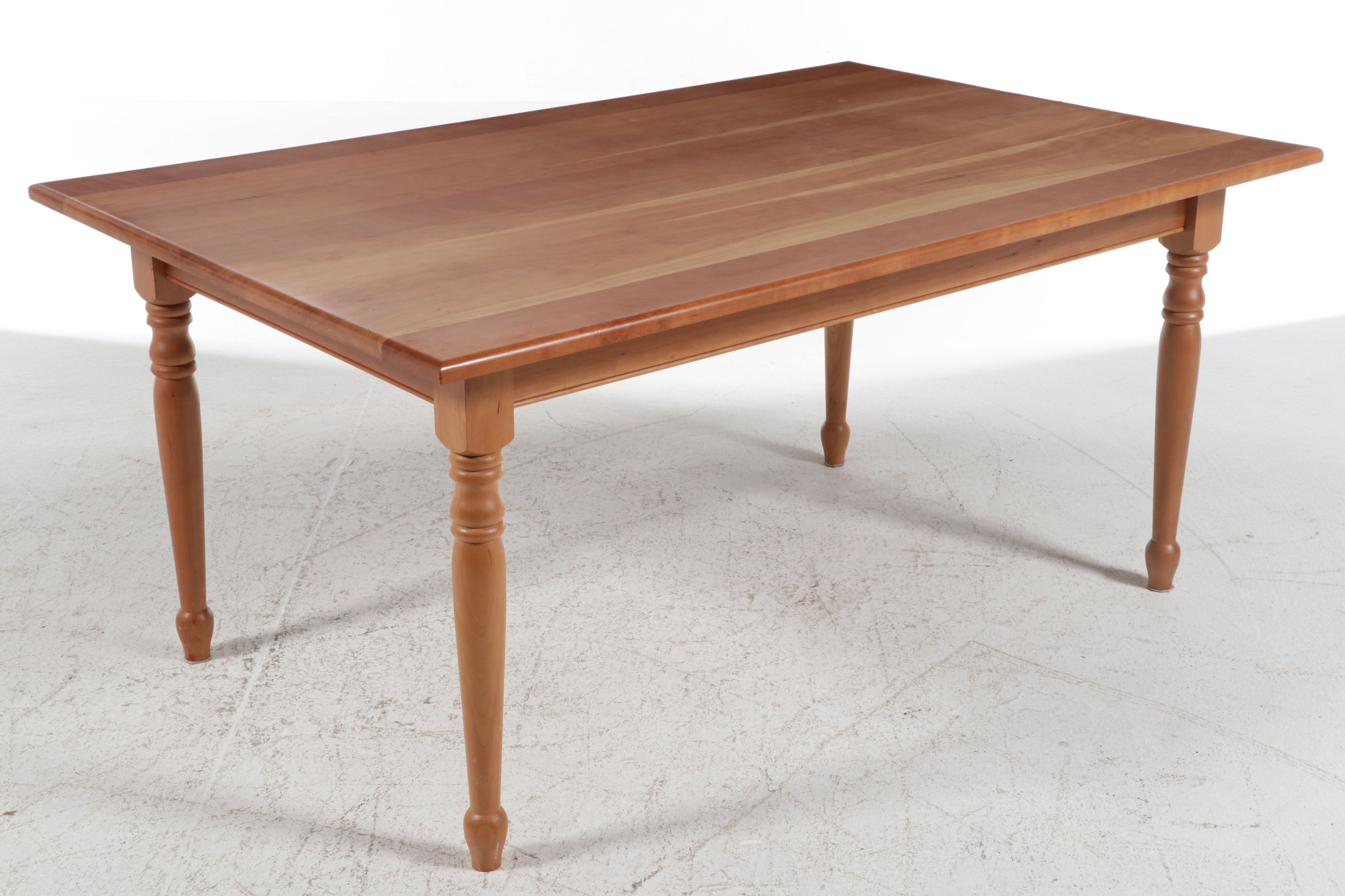 Colonial Revival Style Seven-Piece Cherry Dining Set, Late 20th Century