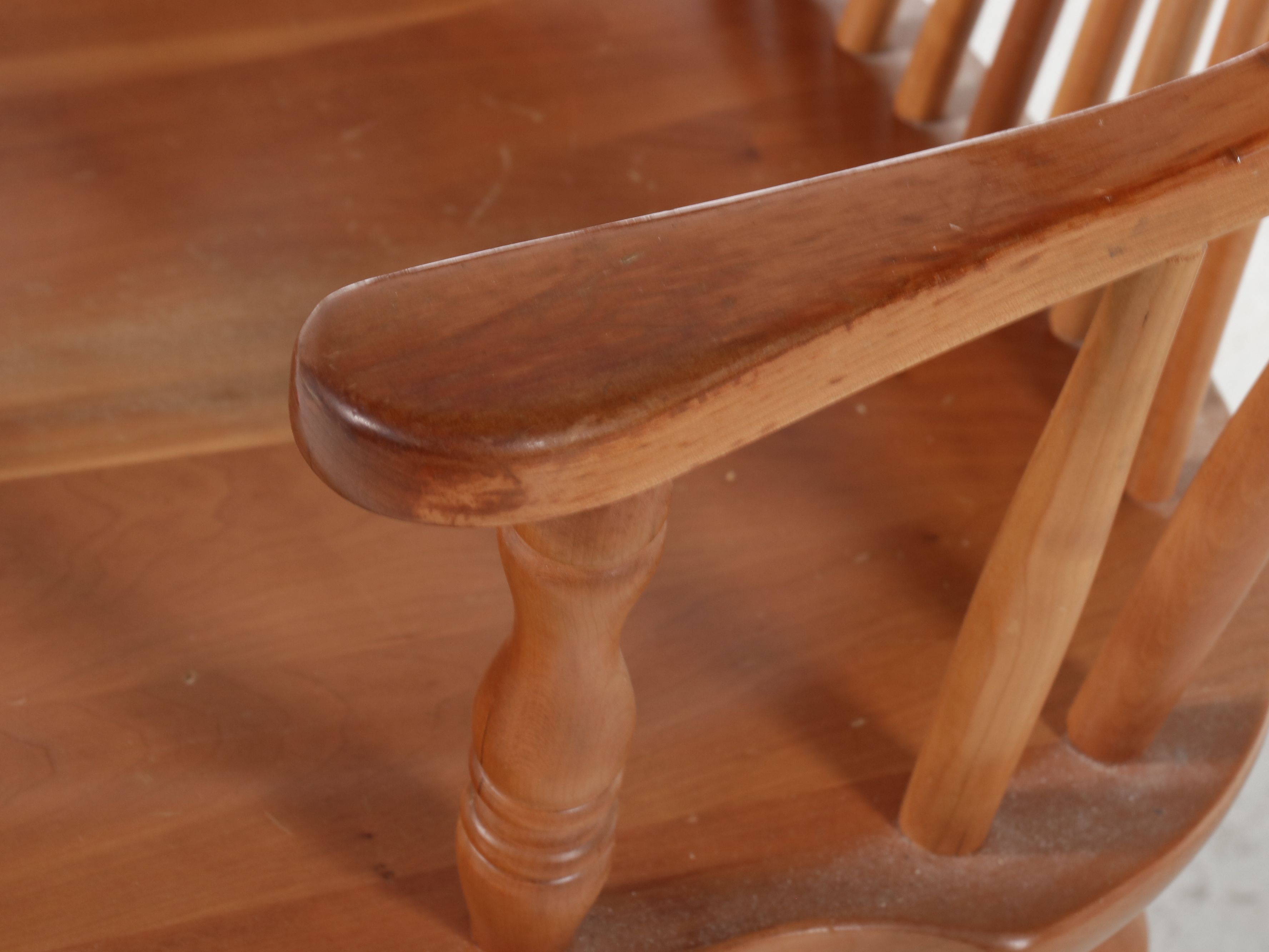 Colonial Revival Style Seven-Piece Cherry Dining Set, Late 20th Century
