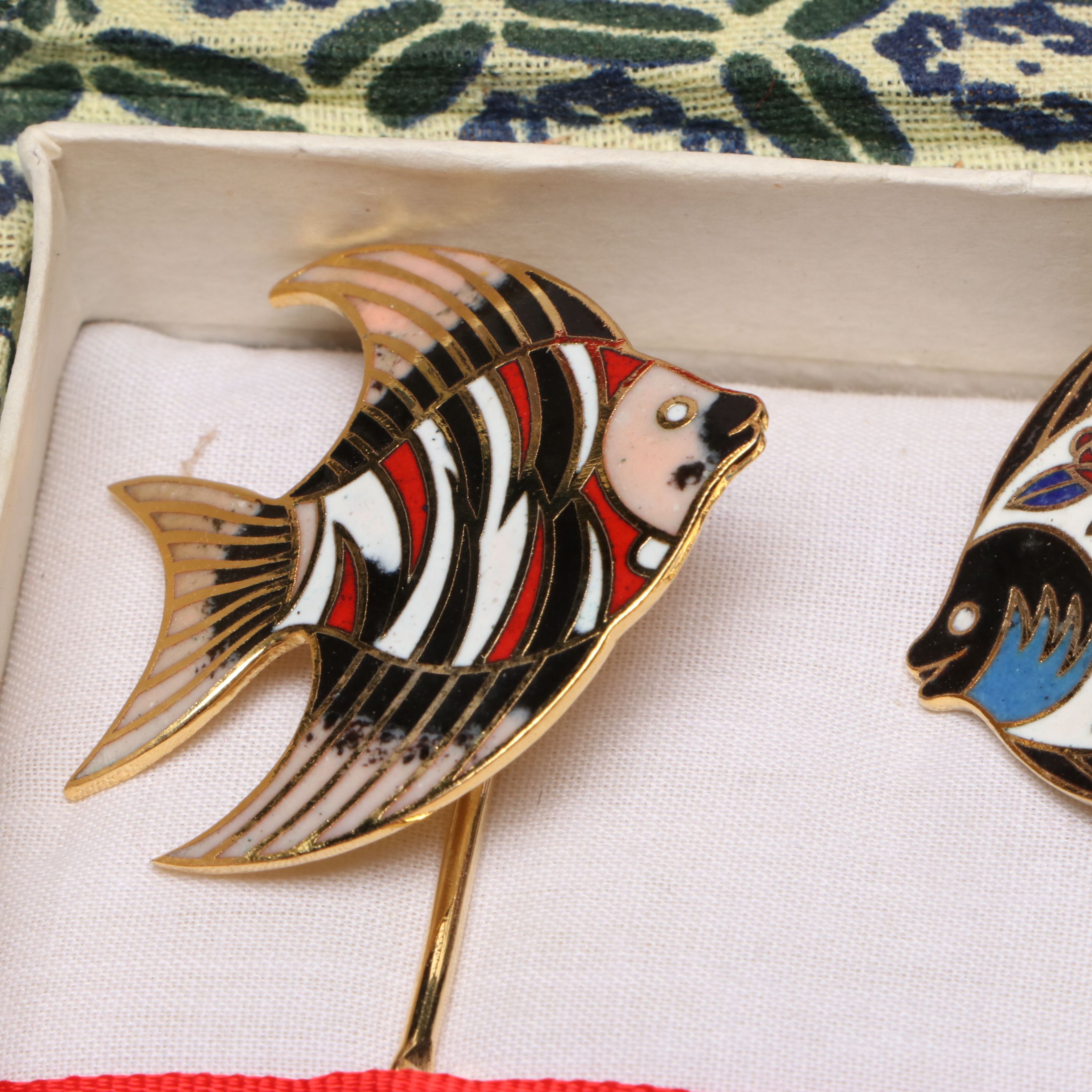 Cloisonné Enamel Fish Cocktail Stirrers