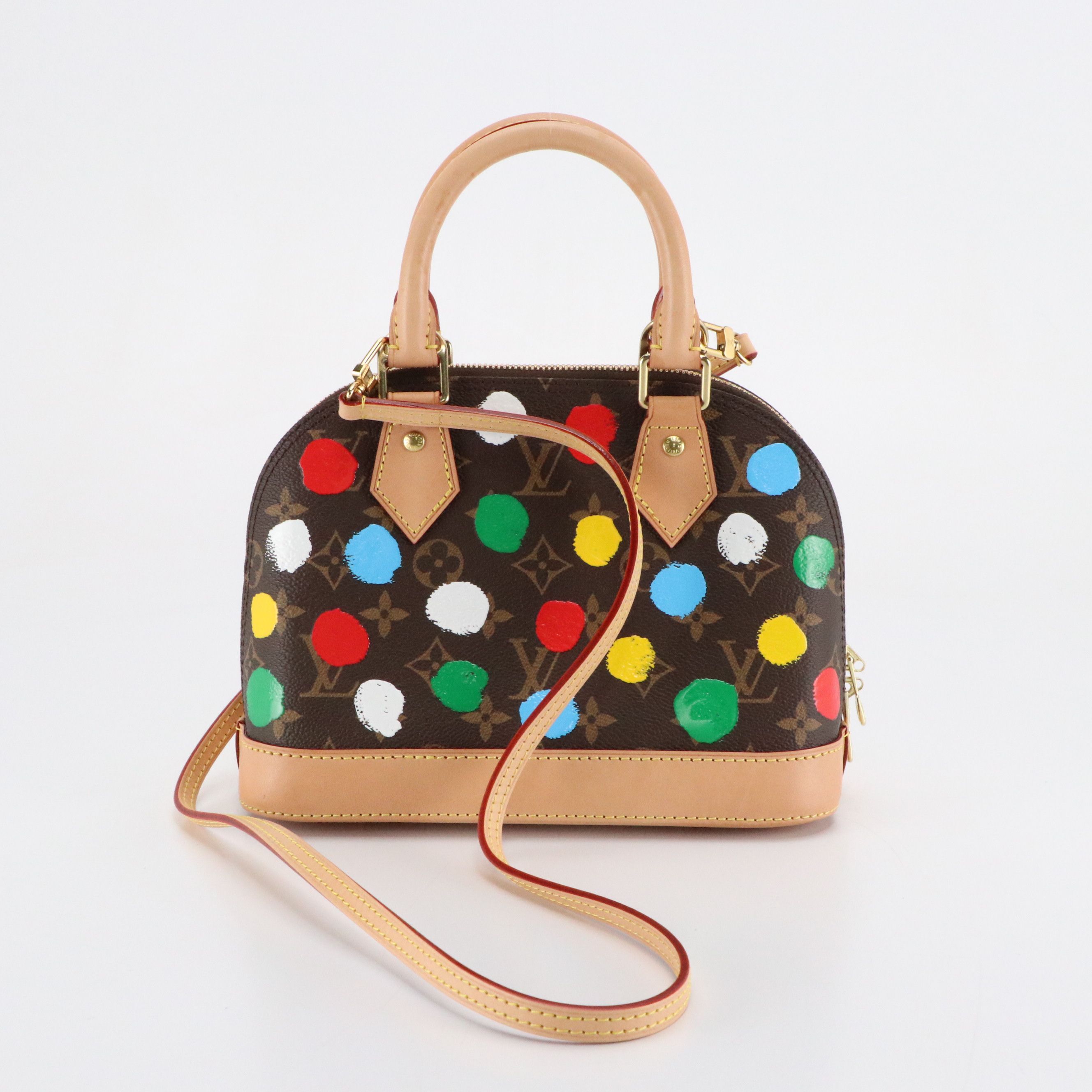 Louis Vuitton x Yayoi Kusama Alma BB Handbag in Painted Dots Monogram Canvas