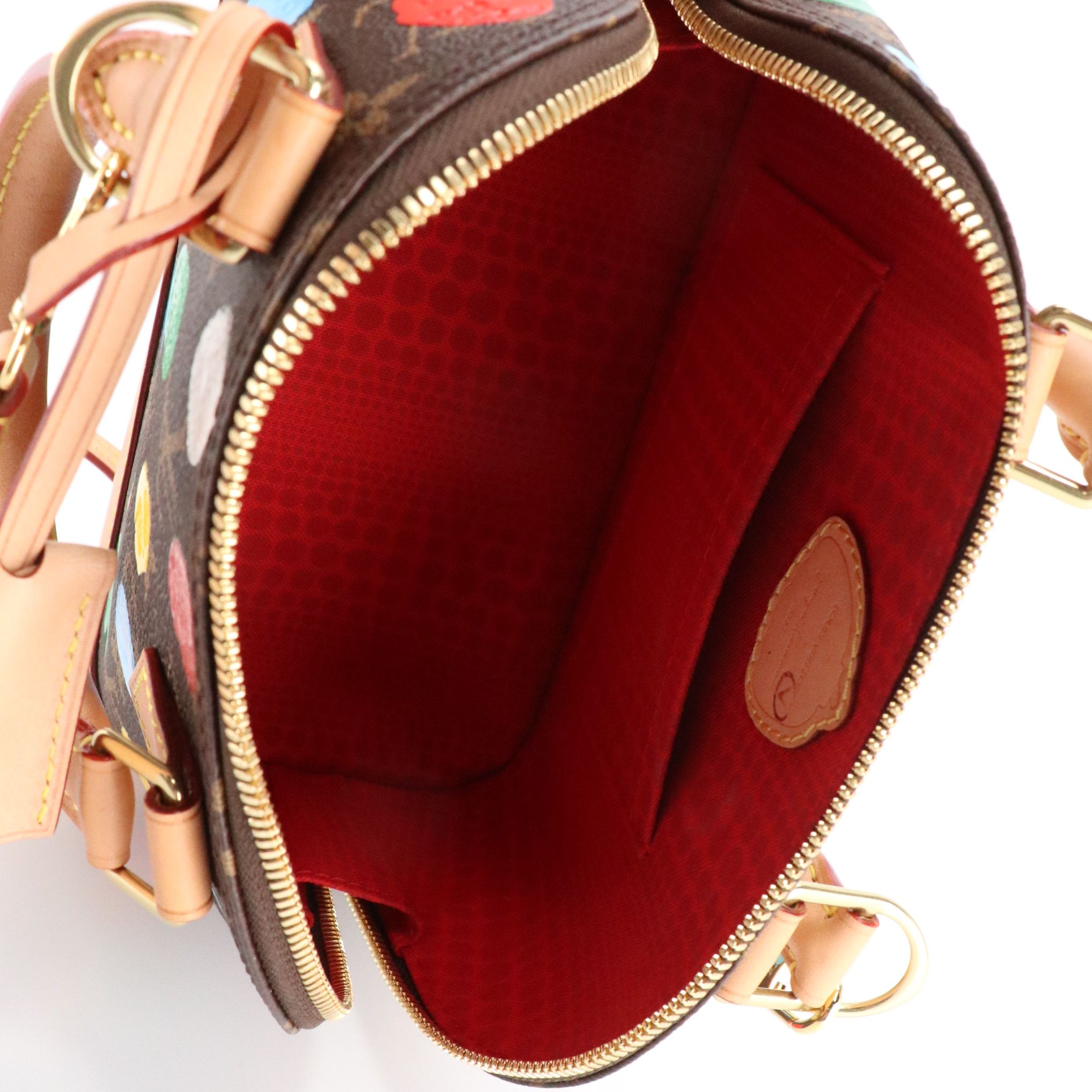 Louis Vuitton x Yayoi Kusama Alma BB Handbag in Painted Dots Monogram Canvas