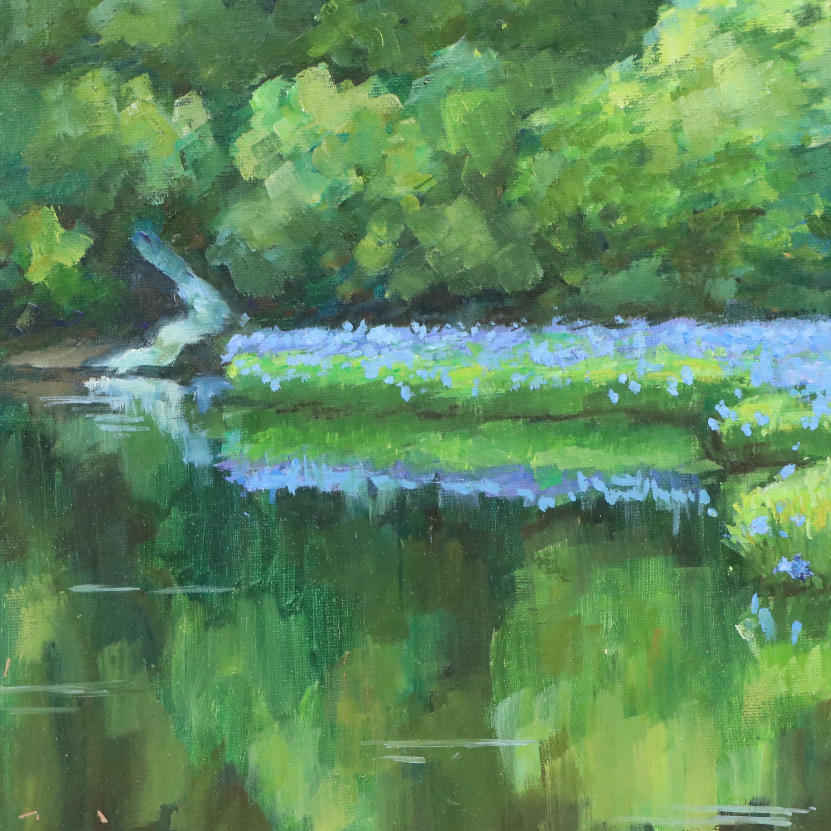 Nataliya Shlomenko Oil Painting "Twilight on the Island of Irises," 2025