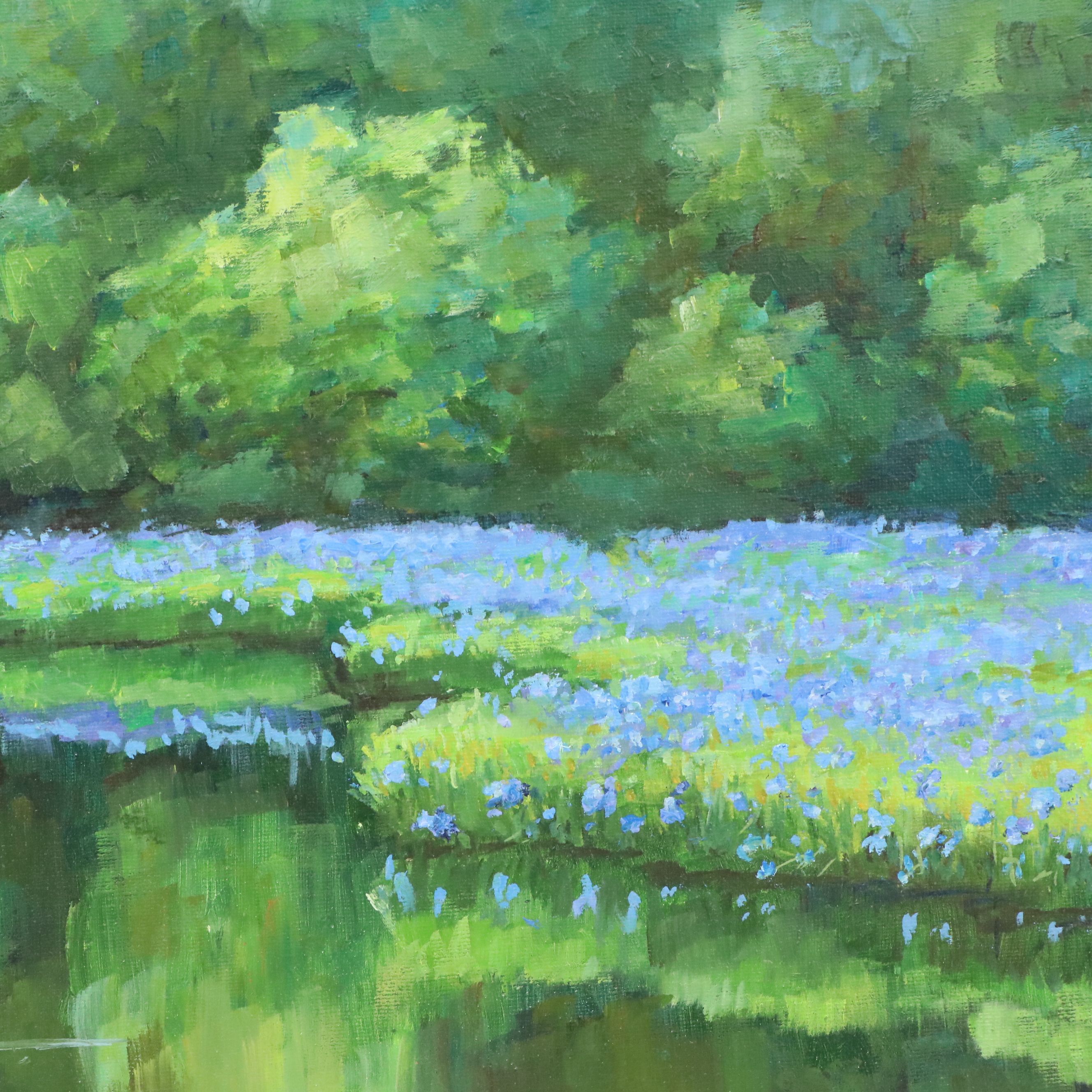 Nataliya Shlomenko Oil Painting "Twilight on the Island of Irises," 2025