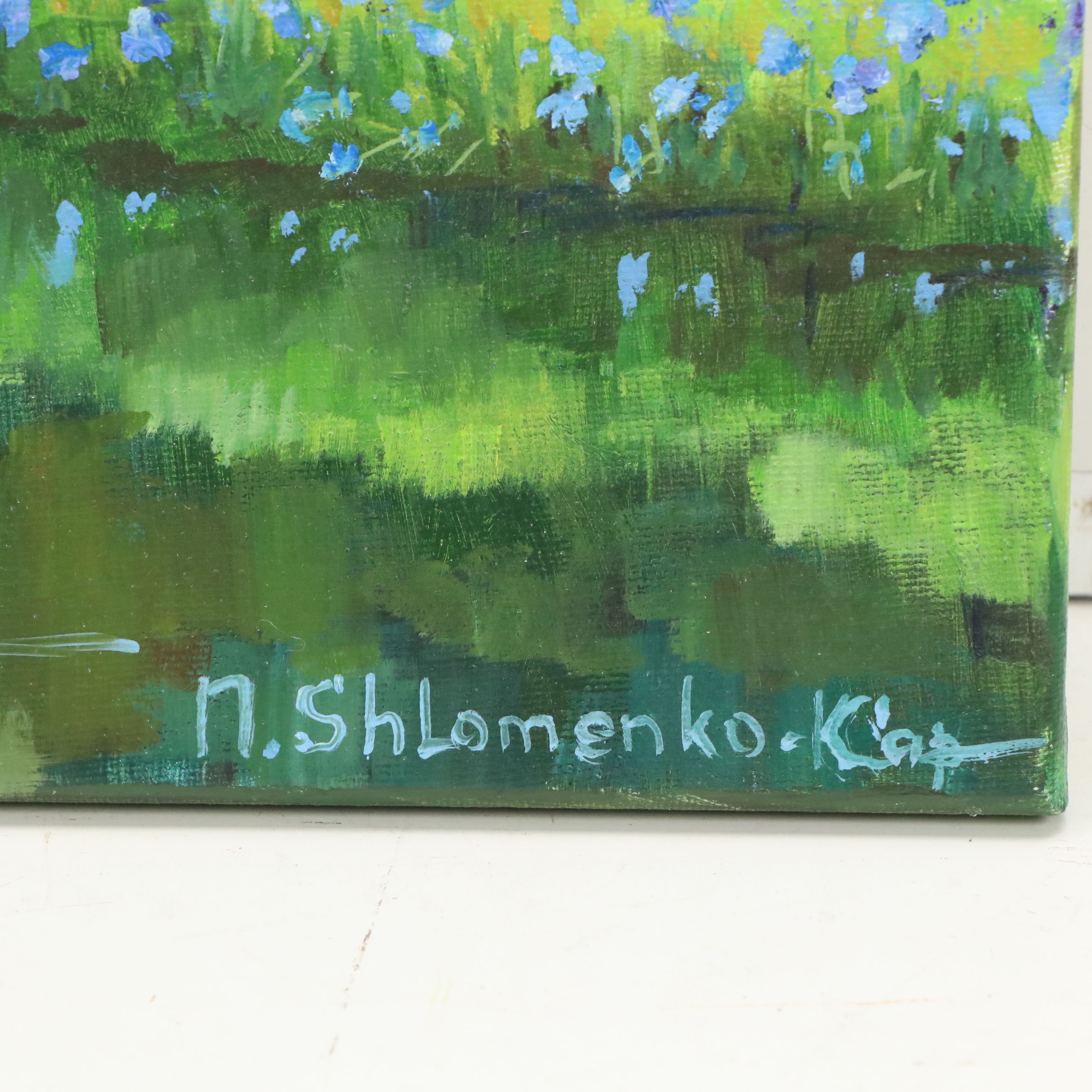 Nataliya Shlomenko Oil Painting "Twilight on the Island of Irises," 2025