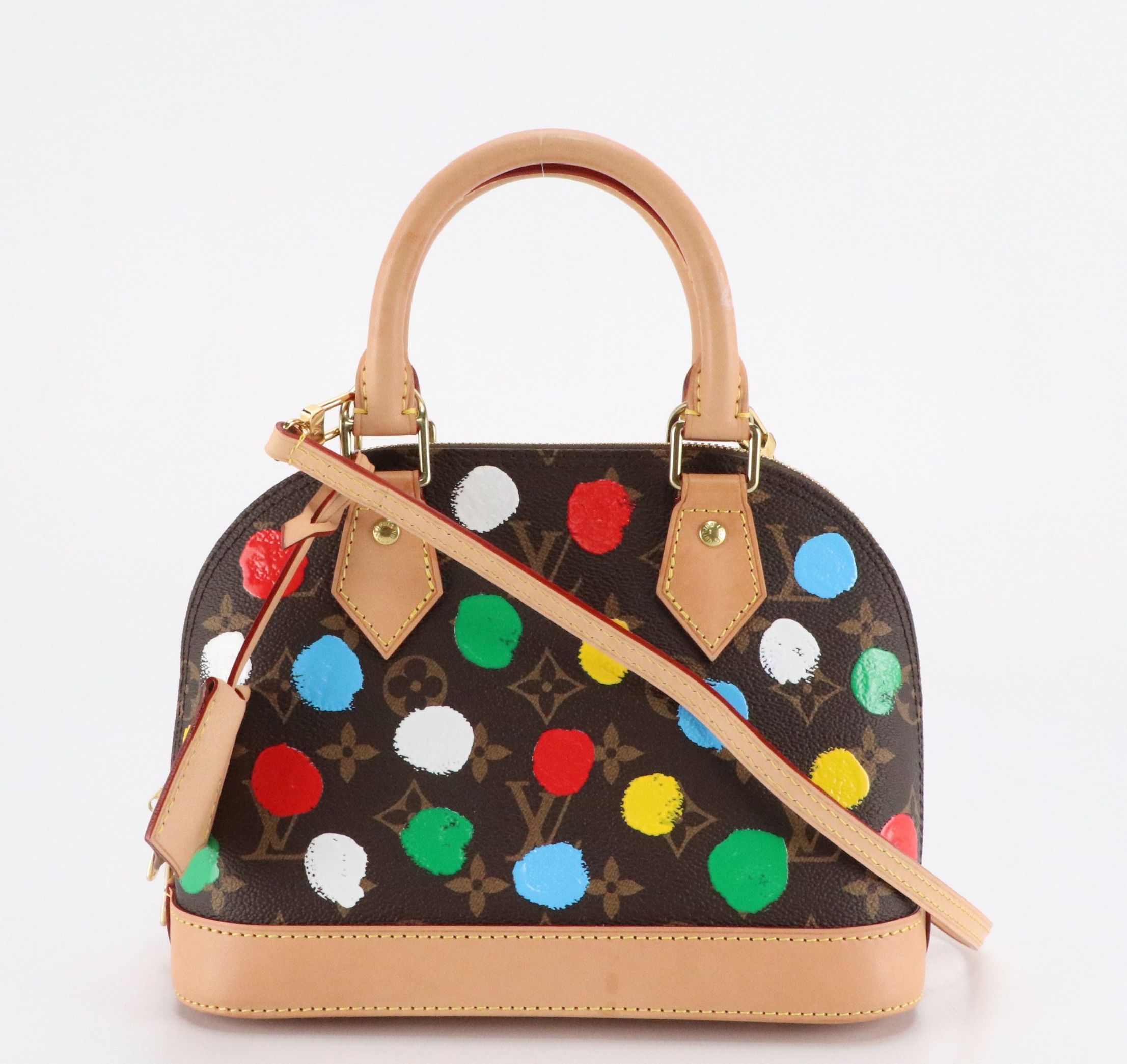 Louis Vuitton x Yayoi Kusama Alma BB Handbag in Painted Dots Monogram Canvas