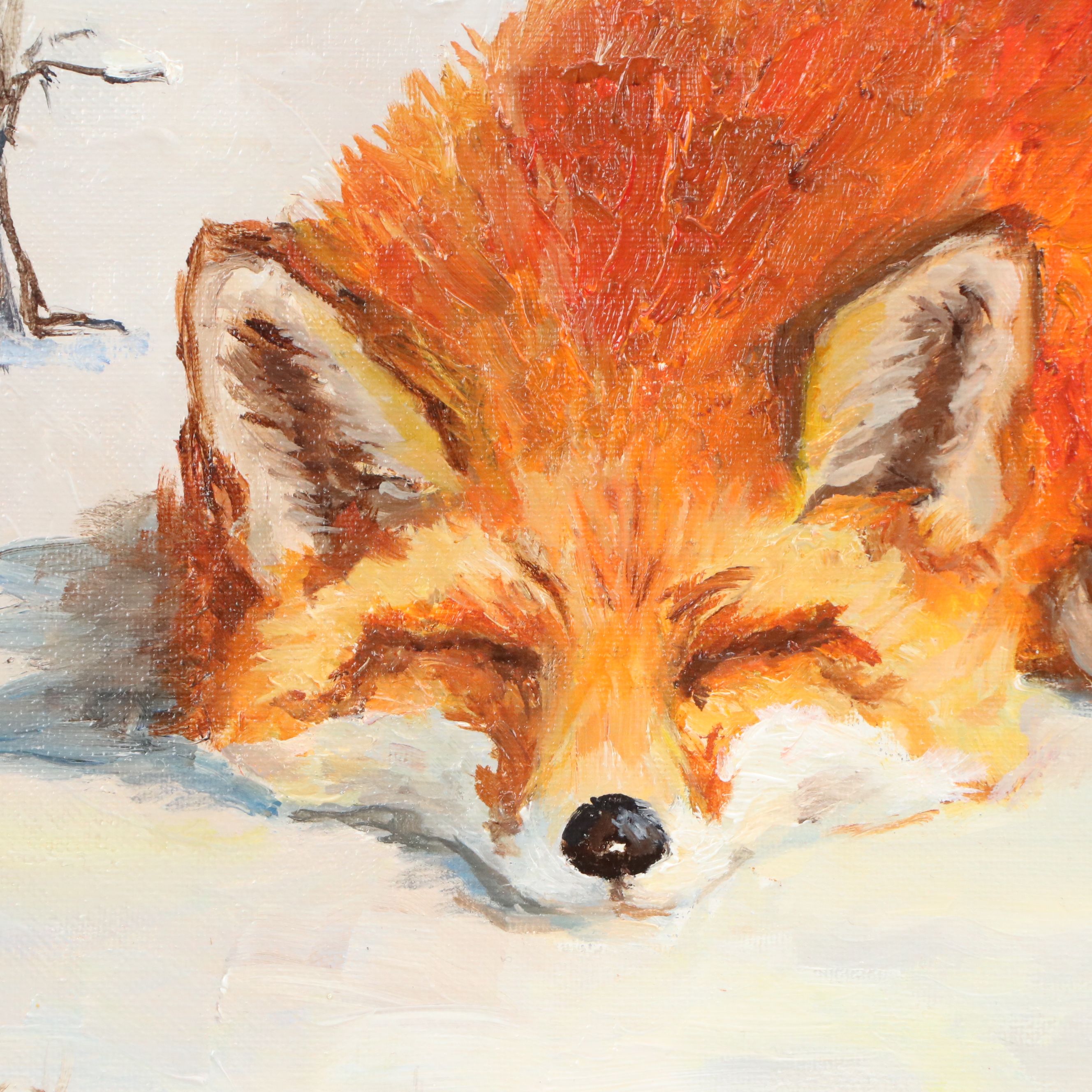 Nataliya Shlomenko Oil Painting "Red Fox," 2025