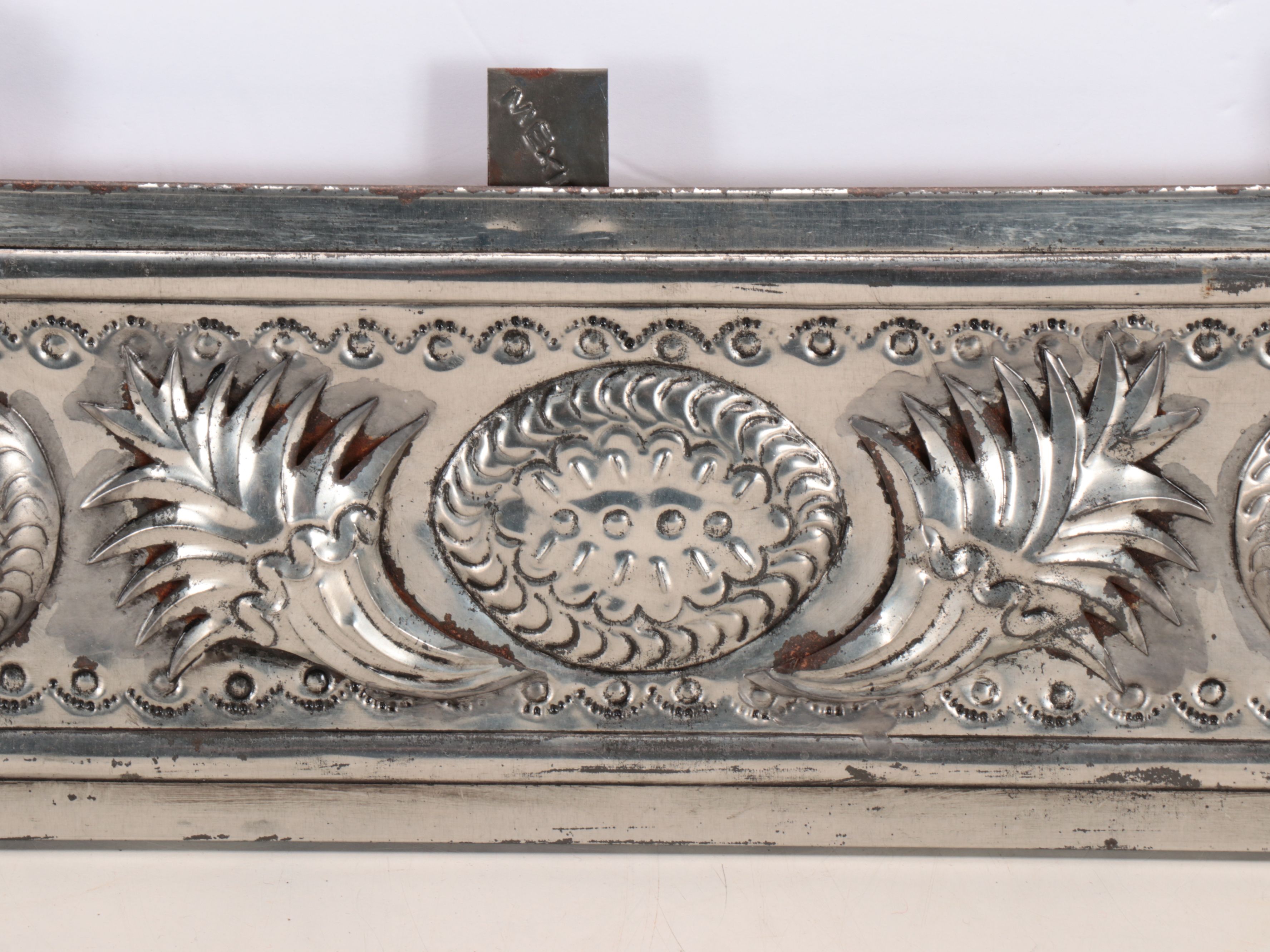 Mexican Embossed Silver Finish Metal Frame