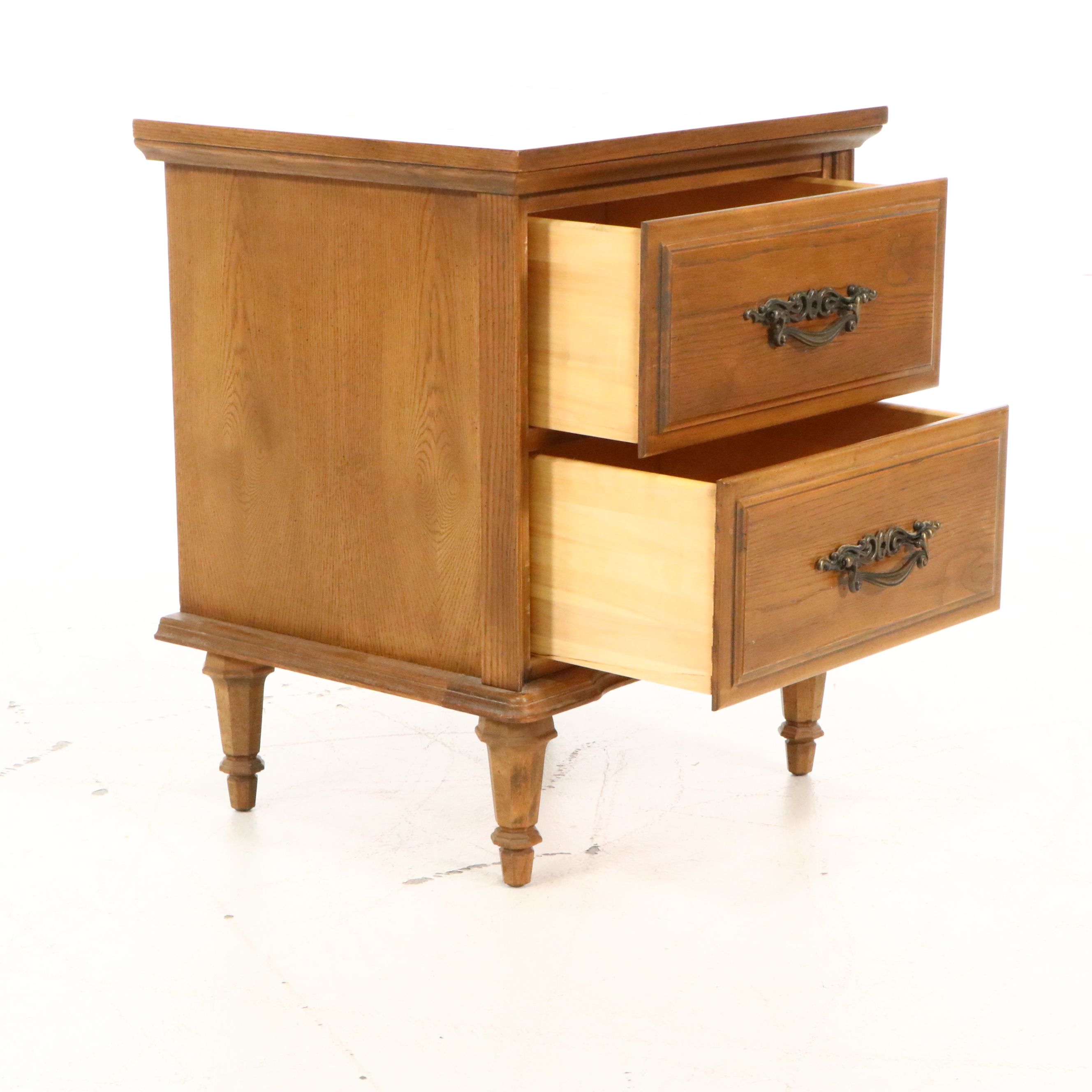 Mediterranean Revival Pecan Bedroom Suite, 1968