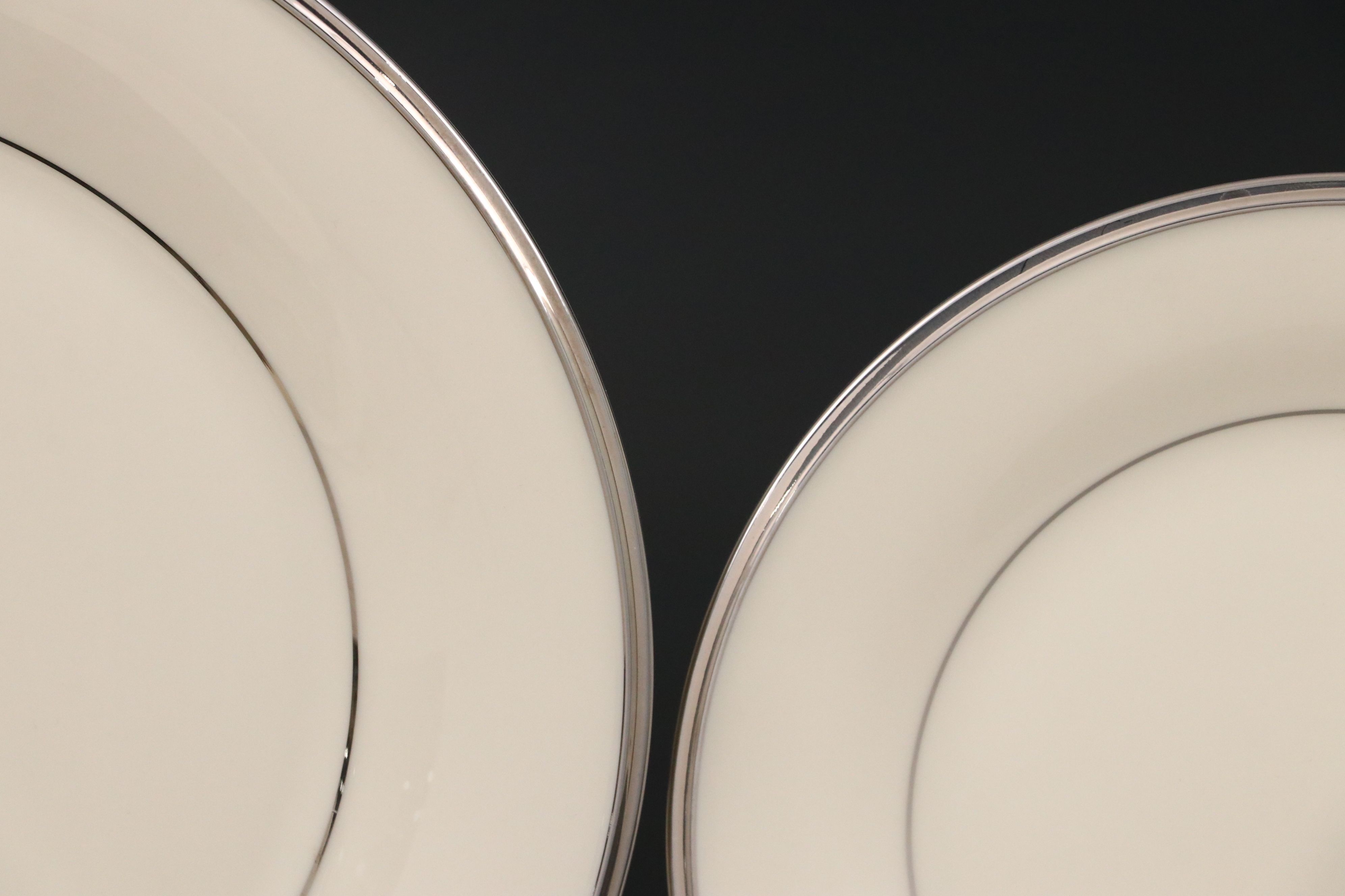 Lenox "Solitaire" Bone China Dinnerware with "Moonspun" Stemware