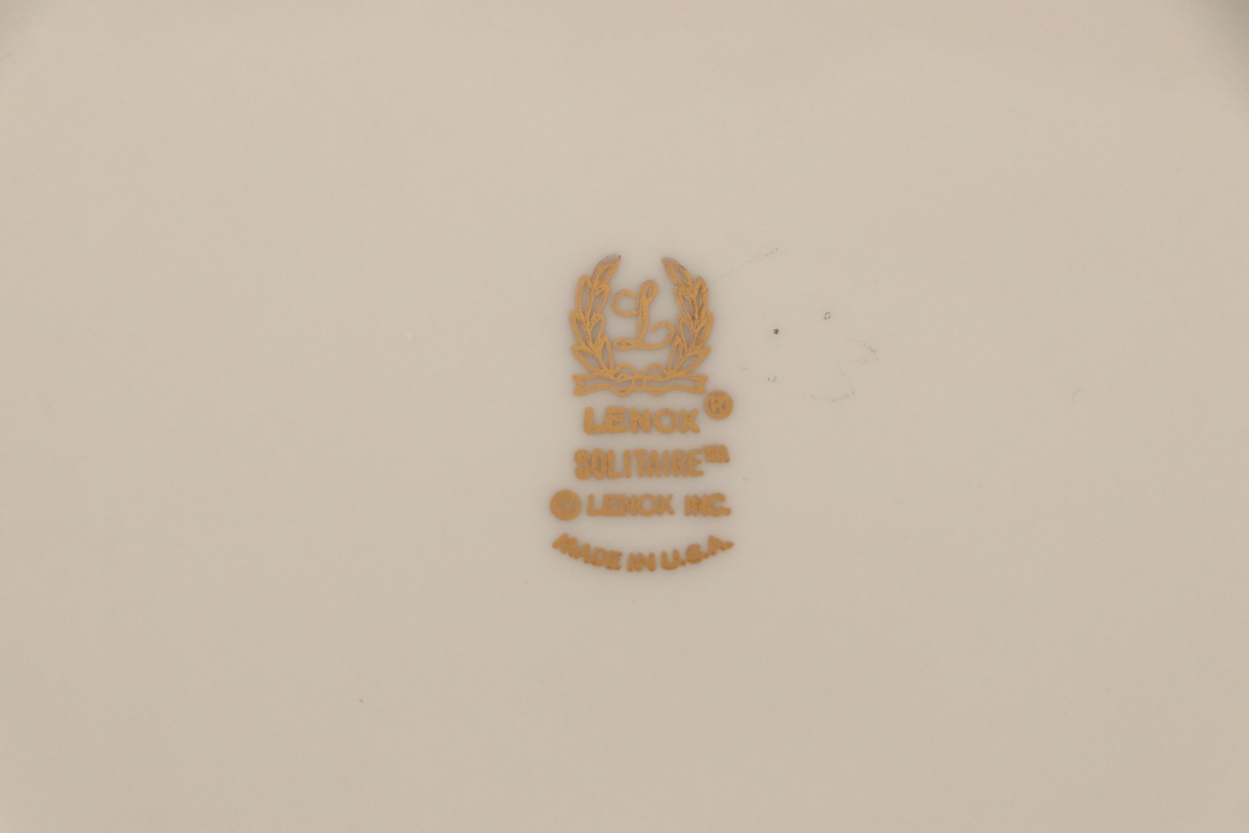 Lenox "Solitaire" Bone China Dinnerware with "Moonspun" Stemware