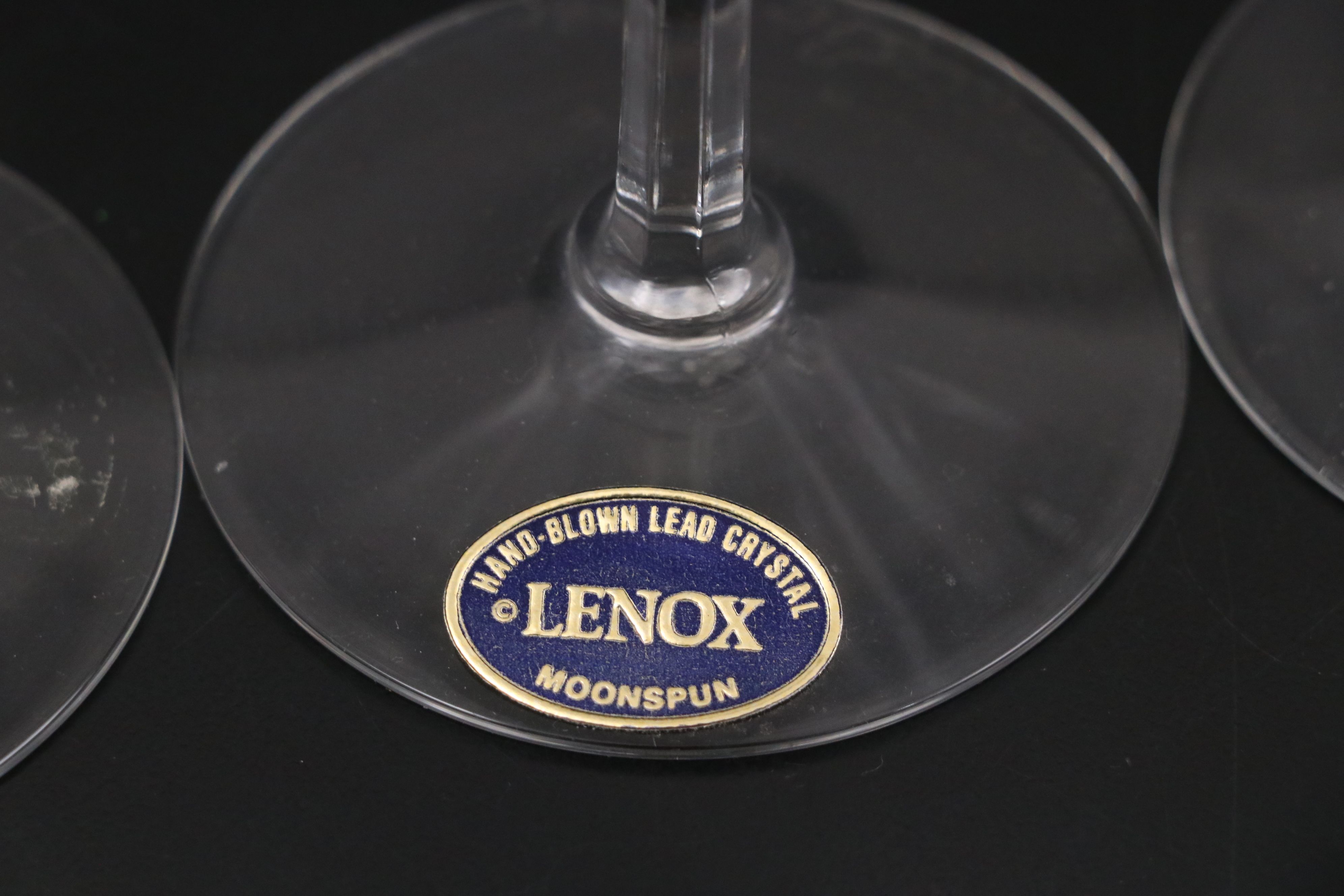 Lenox "Solitaire" Bone China Dinnerware with "Moonspun" Stemware